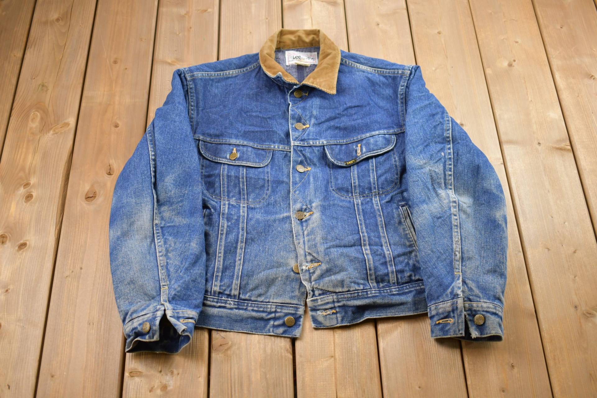 Vintage 1970Er Jahre Lee Storm Rider Jeansjacke/Denim Streetwear Herbst Oberbekleidung Herbstjacke Decke Gefüttert von Lostboysvintage