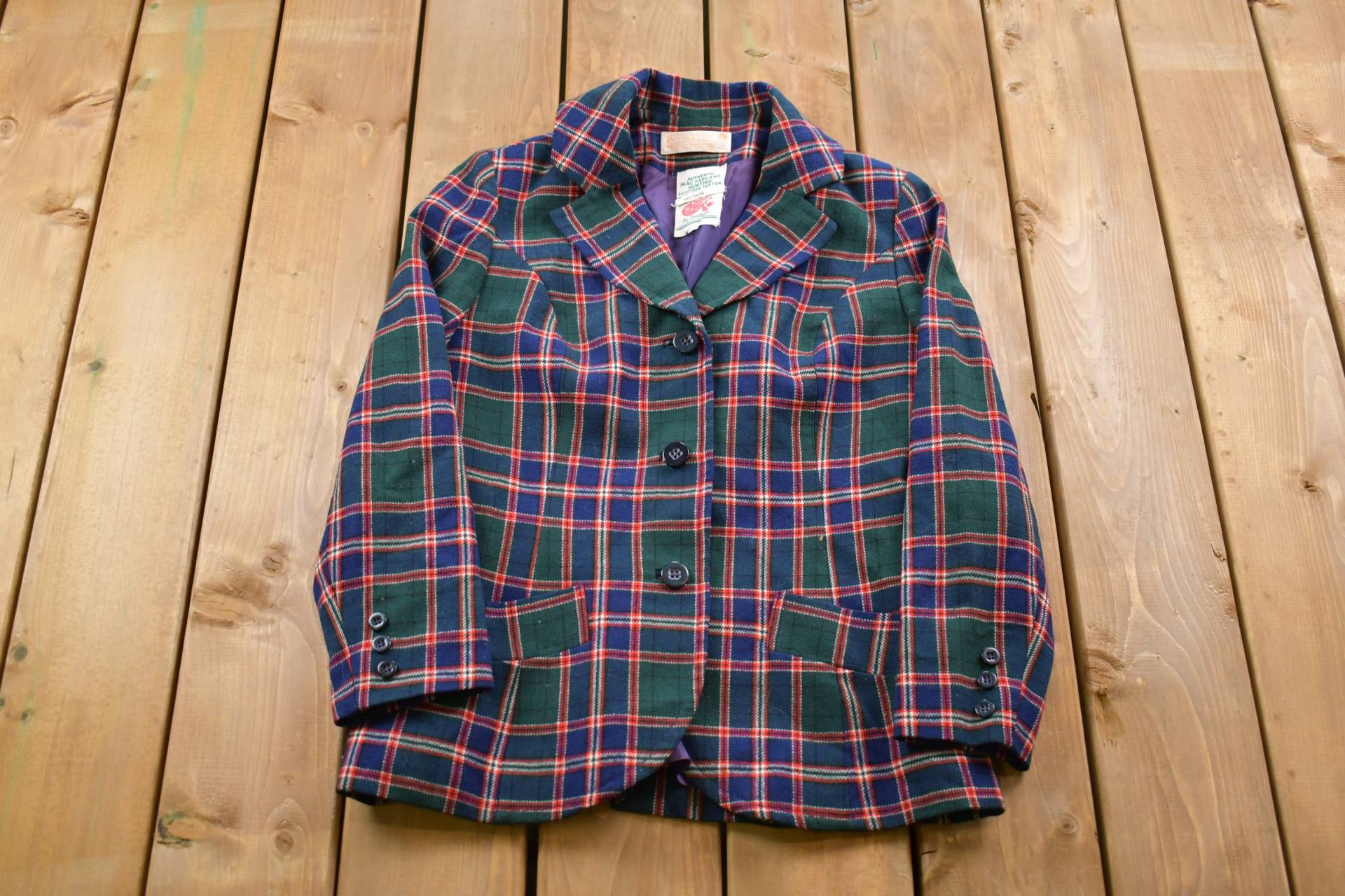 Vintage 1970S Pendleton 100% Wolle Karierter Blazer/Sportjacke 90S Crewneck Outdoor Winter 70S von Lostboysvintage