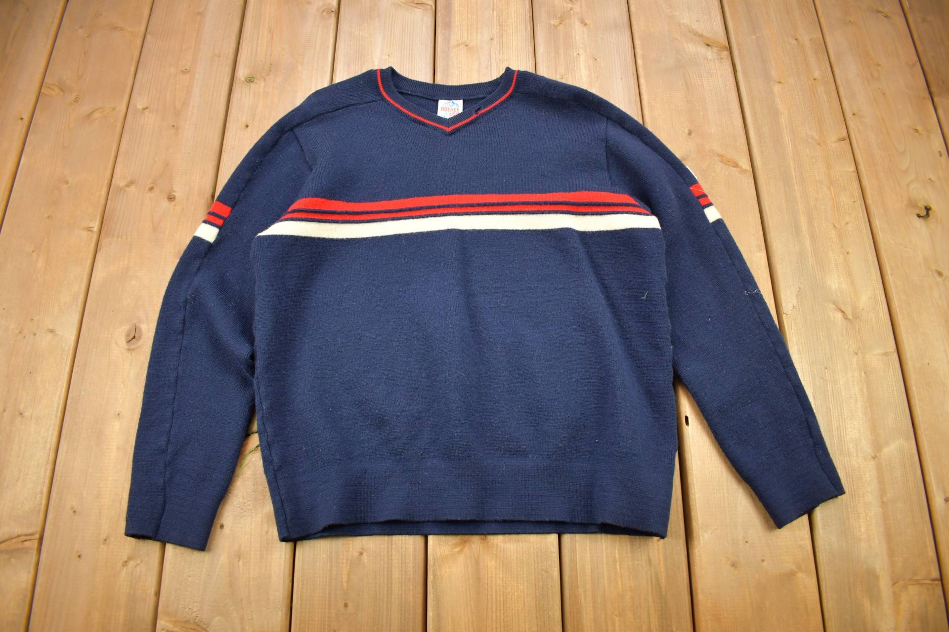 Vintage 1980Er Jahre Rockee Usa Strickpullover Aus 100% Rocky Mountain Wolle/Made in Naturbursche American von Lostboysvintage