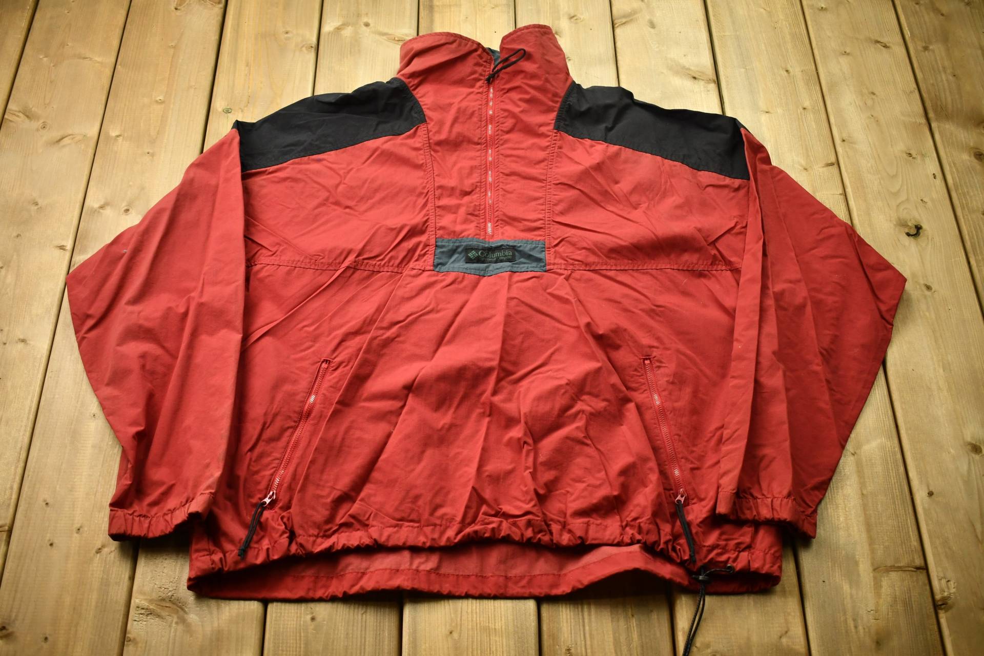 Vintage 1980Er Columbia Sportswear Half Zip Anorak Windjacke/Team Logo Athletic Streetwear Athleisure von Lostboysvintage