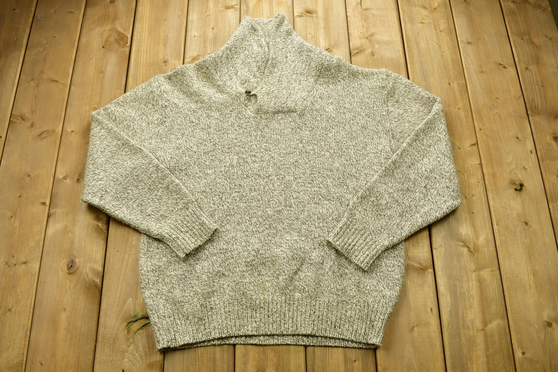 Vintage 1980Er Ll Bean Strickpullover/90Er Jahre Rundhals Muster Pullover Outdoor Handgestrickt von Lostboysvintage