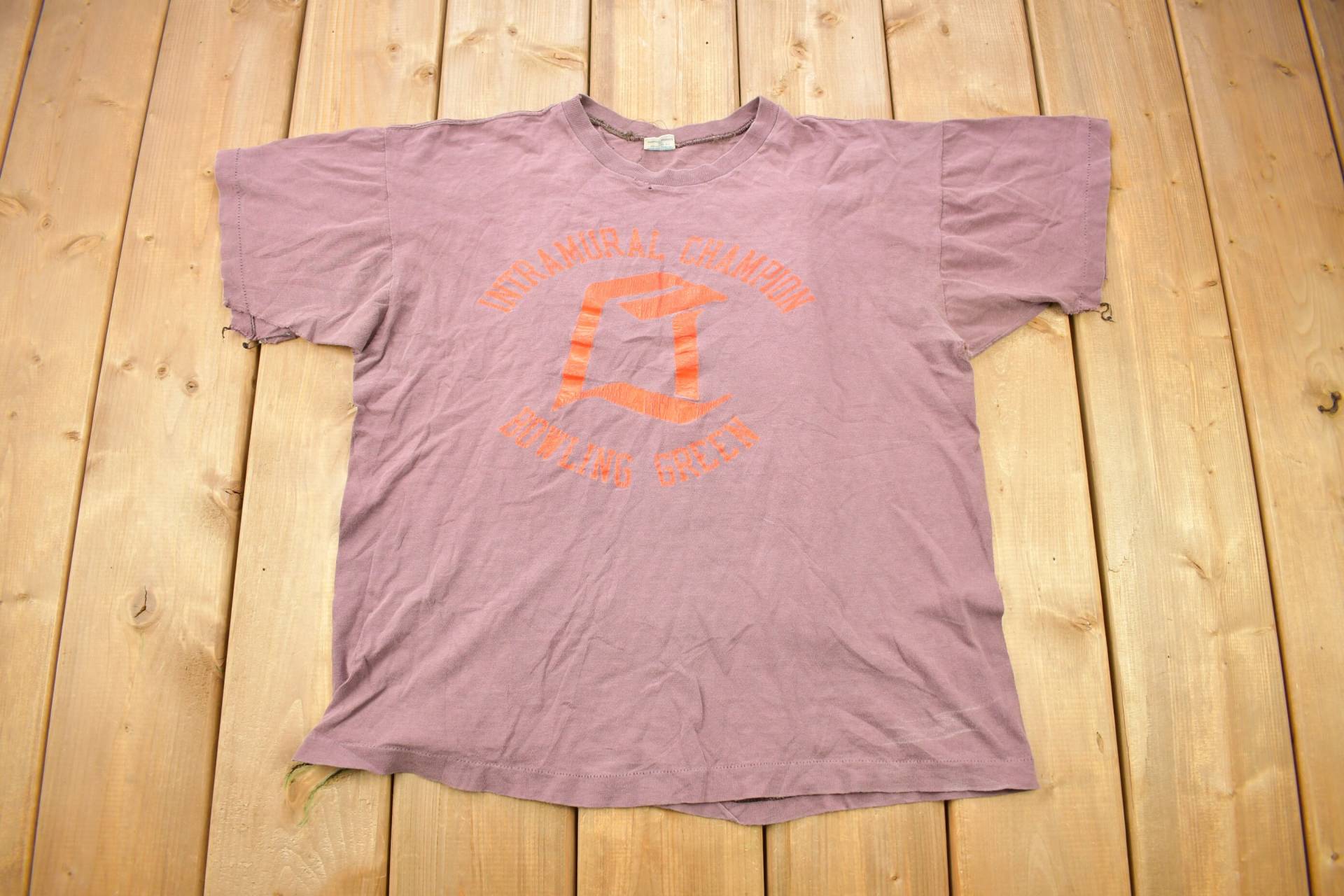 Vintage 1980S Bowling Green Champion T-Shirt/80S Abgenutzt Streetwear Retro Style Single Stitch Made in Usa von Lostboysvintage