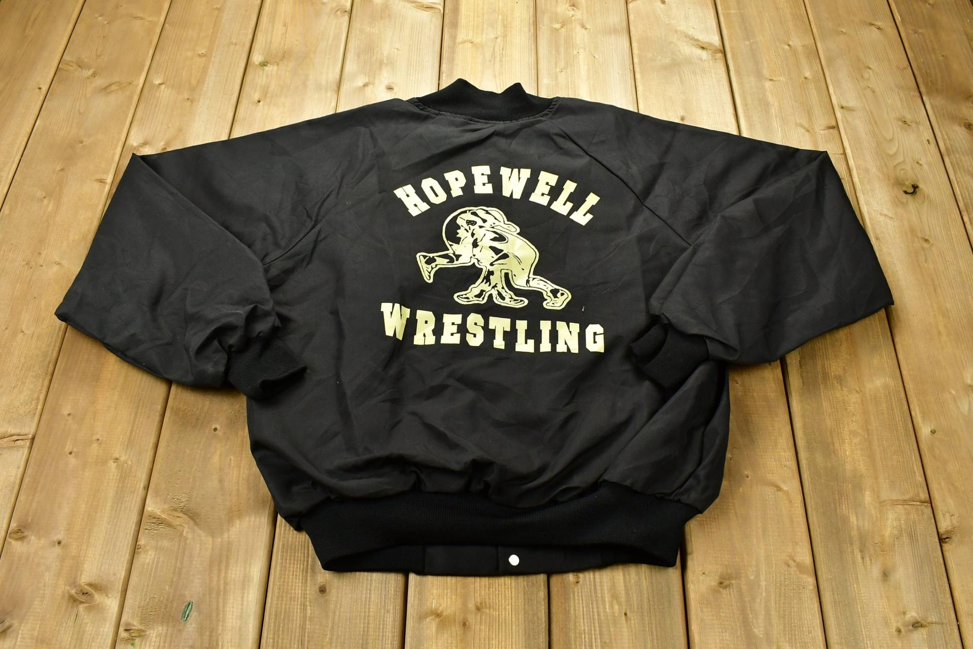 Vintage 1980S Hopewell Bulldogs Wrestling Bomber Jacke/Hartwell Streetwear Fashion Made in Usa Vintage 1980S Hopewell Bulldogs Wrestling Bomber Jacke/Hartwell Streetwear Fashion Made in Usa von Lostboysvintage