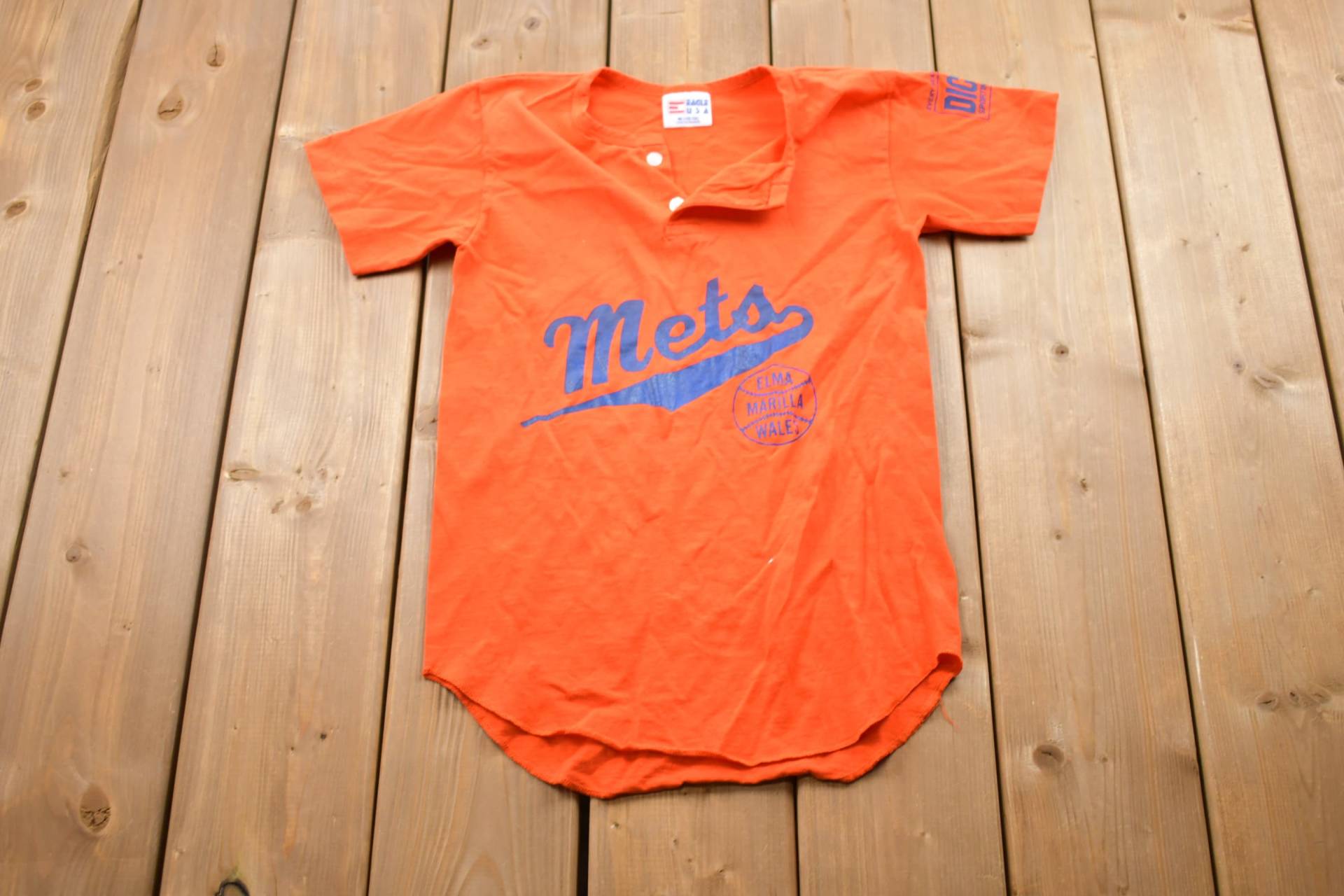 Vintage 1980S Kids New York Mets Graphic Mlb T-Shirt/Grafik 80Er 90Er Jahre Streetwear Retro Style Einzelstich Made in Usa von Lostboysvintage