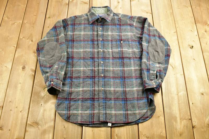 Vintage 1980S Pendleton Bluse Aus Reiner Schurwolle/Wolle Flanell Freizeitkleidung Made in Usa 100% von Lostboysvintage