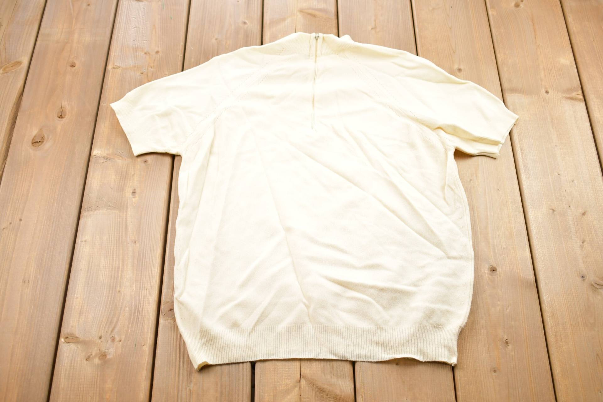 Vintage 1980S Quarter Zip Raglan T-Shirt/Grafik 80Er 90Er Streetwear Retro Style Fleece Kurzarm Pullover von Lostboysvintage