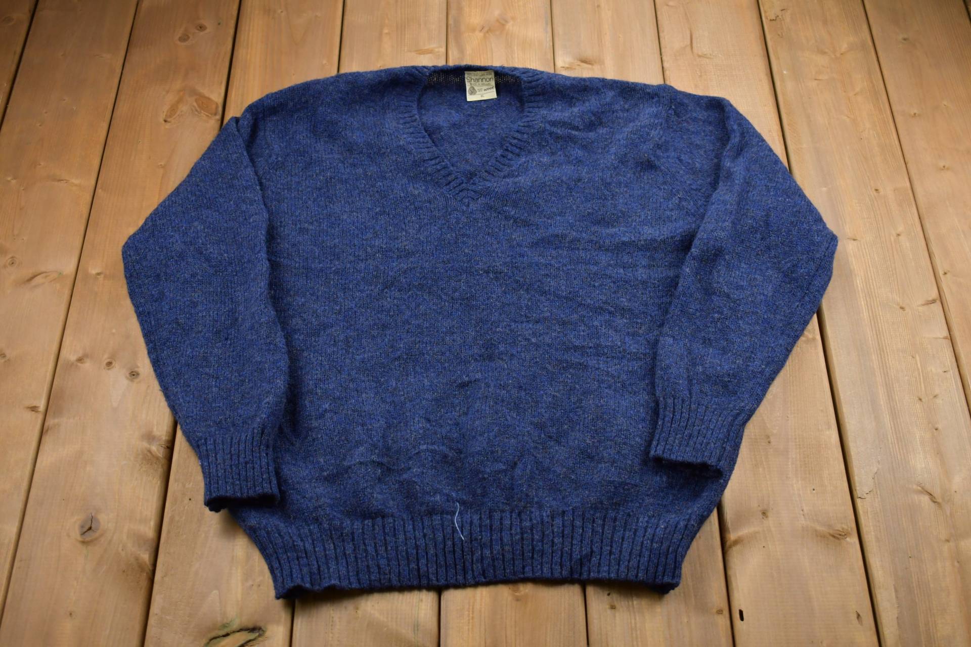 Vintage 1980S Shannon Pullover Aus 100% Wolle/strickpullover 90S Rundhalsausschnitt Outdoor Winter Gemütlicher von Lostboysvintage