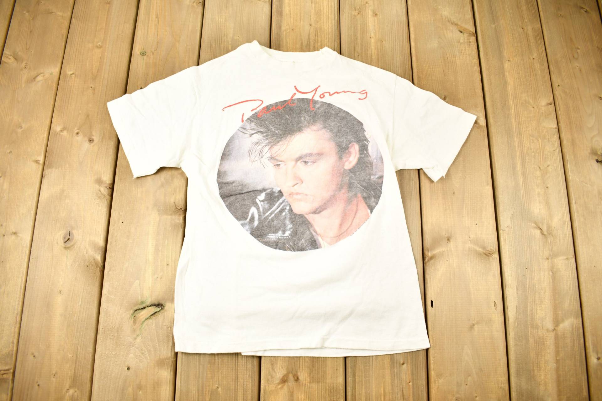 Vintage 1985 Paul Young The Nine Go Mad With Danny Crocket World Tour Band T-Shirt/Band-T-Shirt Single Stitch Usa Made Premium Vintage 1985 Paul Young The Nine Go Mad With Danny Crocket World Tour Band T-Shirt/Band-T-Shirt Single Stitch Usa Made Premium von Lostboysvintage