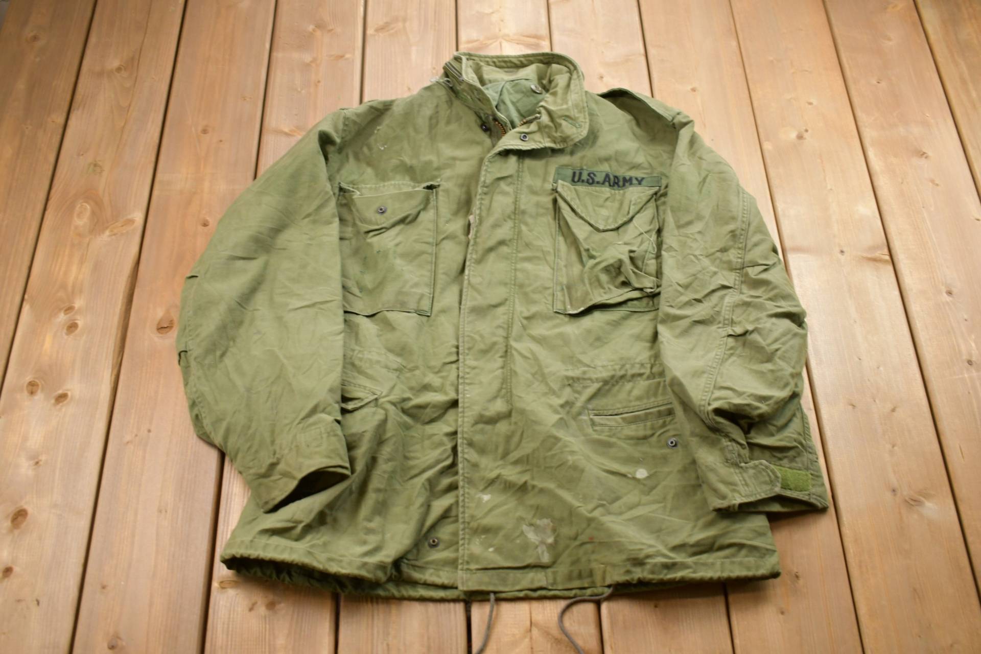 Vintage 1986 Us Army Militär Feldjacke/Button Up Jacke Grün Streetwear Fashion von Lostboysvintage