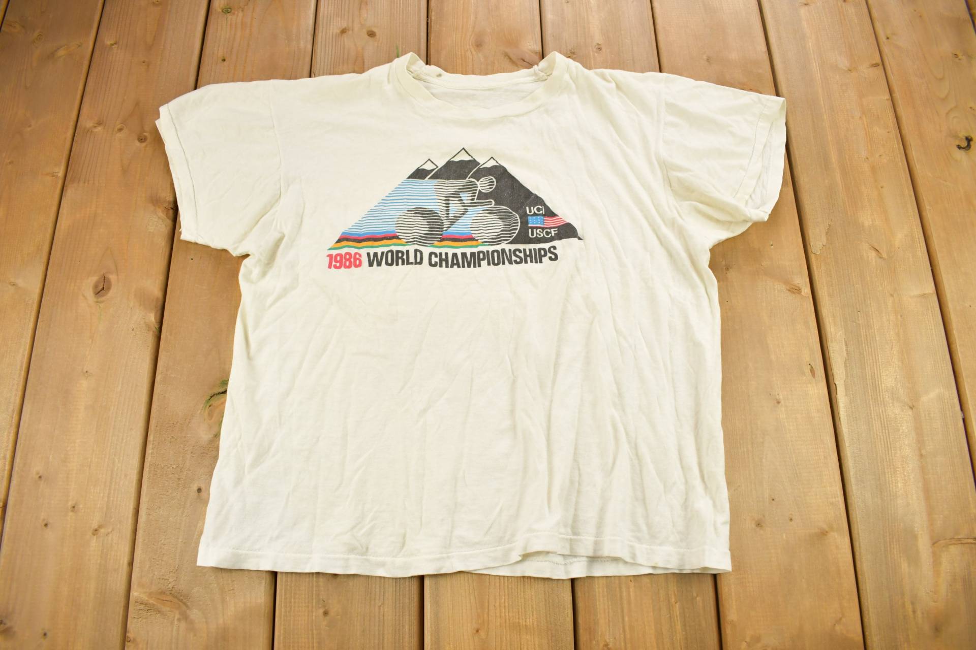 Vintage 1986 Ussf Radfahren Wm Grafik T Shirt/Streetwear T-Shirt Single Stitch Made in Usa von Lostboysvintage