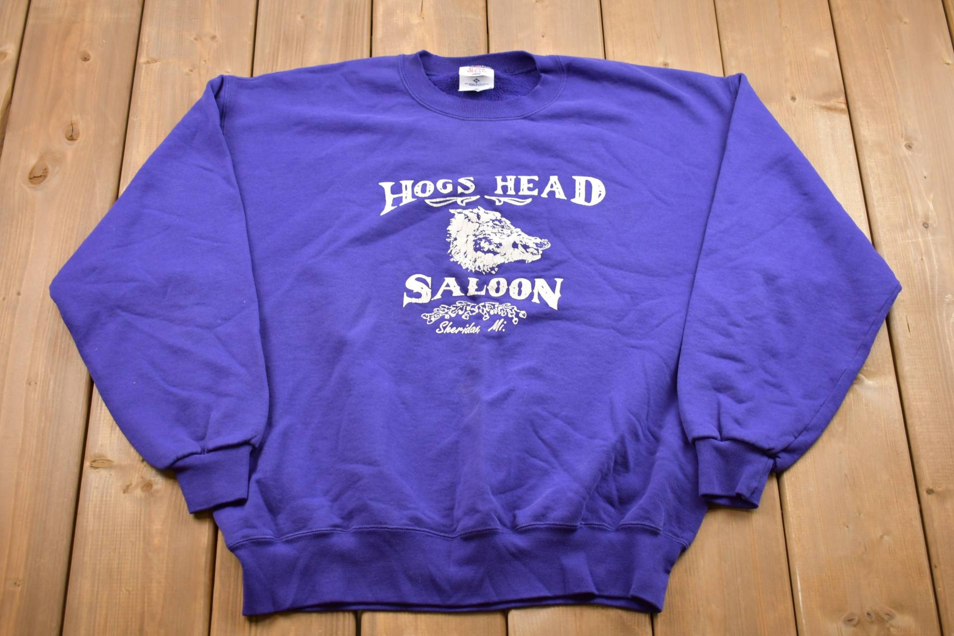 Vintage 1990 Hogs Head Saloon Sweatshirt Mit Rundhalsausschnitt/90Er Jahre Crewneck Souvenir Athleisure Streetwear Reisen Und Tourismus Made in Usa von Lostboysvintage