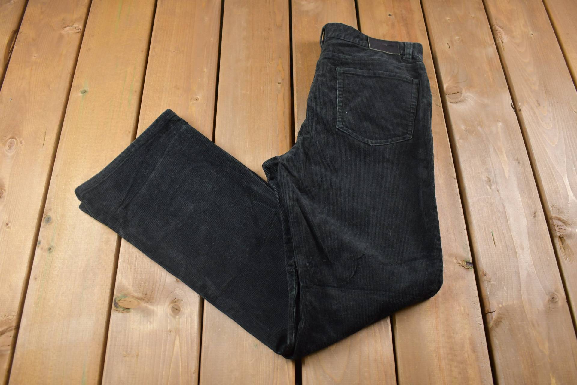 Vintage 1990 Ralph Lauren Jeans Cord Hose 31 X 32/Schwarze Anzughose American Streetwear Fashion von Lostboysvintage