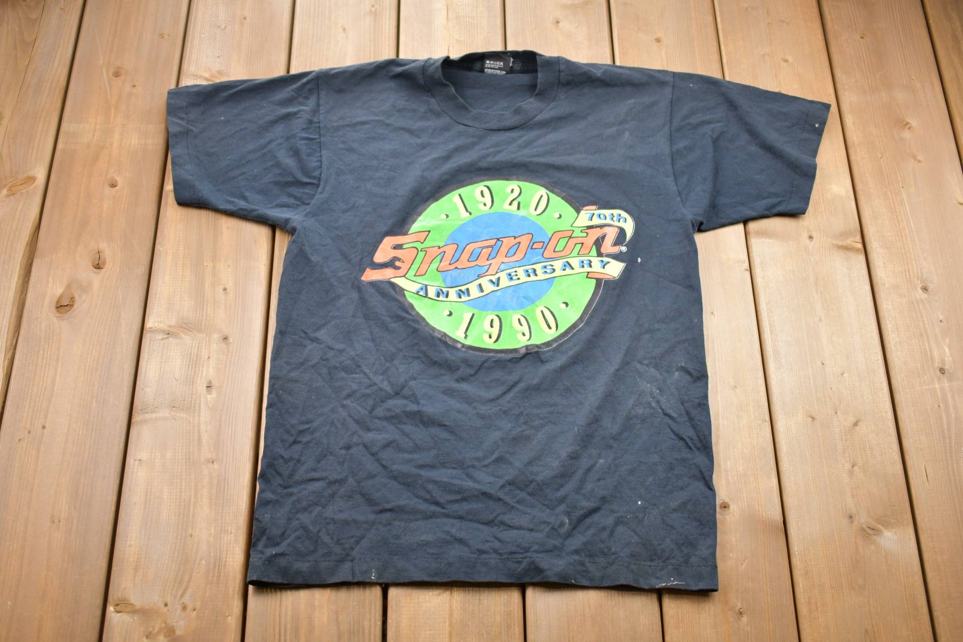 Vintage 1990 Snap-On Graphic T-Shirt/Grafik 80Er 90Er Jahre Streetwear Retro Style Einzelstich Made in Usa von Lostboysvintage