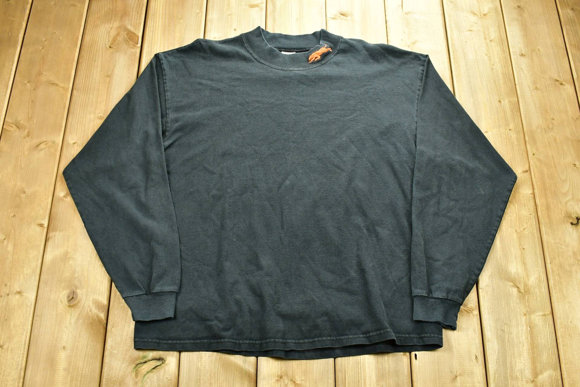 Vintage 1990Er Panther Besticktes Leeres Mockneck-Shirt/90Er Crewneck Made in Usa Souvenir Athleisure Streetwear Sportbekleidung von Lostboysvintage