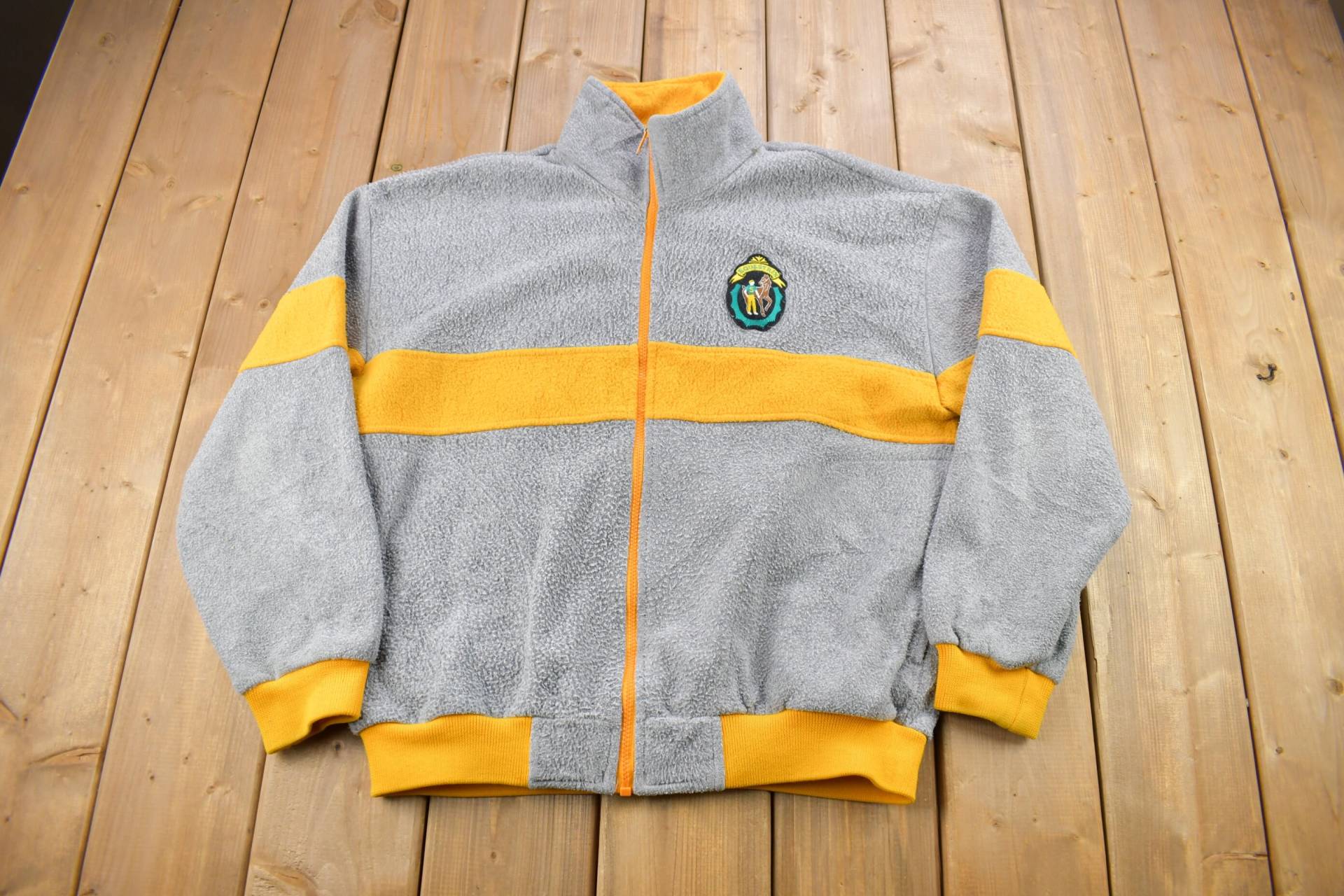 Vintage 1990Er Color Block Fleece Pullover/90Er Jahre Outdoorsman Streetwear Wandern Zip Up von Lostboysvintage