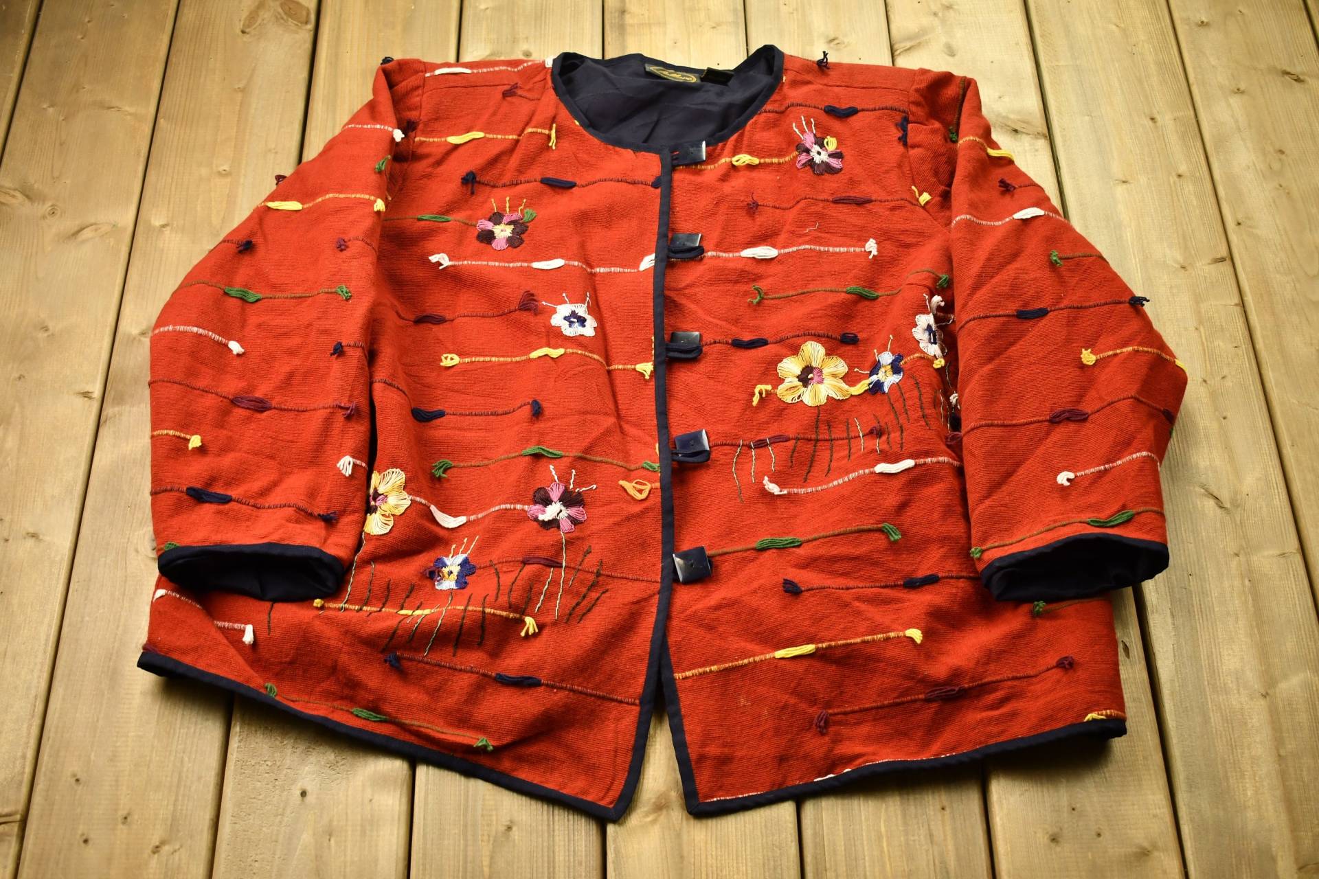 Vintage 1990Er Jahre Allure Blumen Print Jacke/streetwear Herbst Oberbekleidung Herbstjacke Leichte von Lostboysvintage