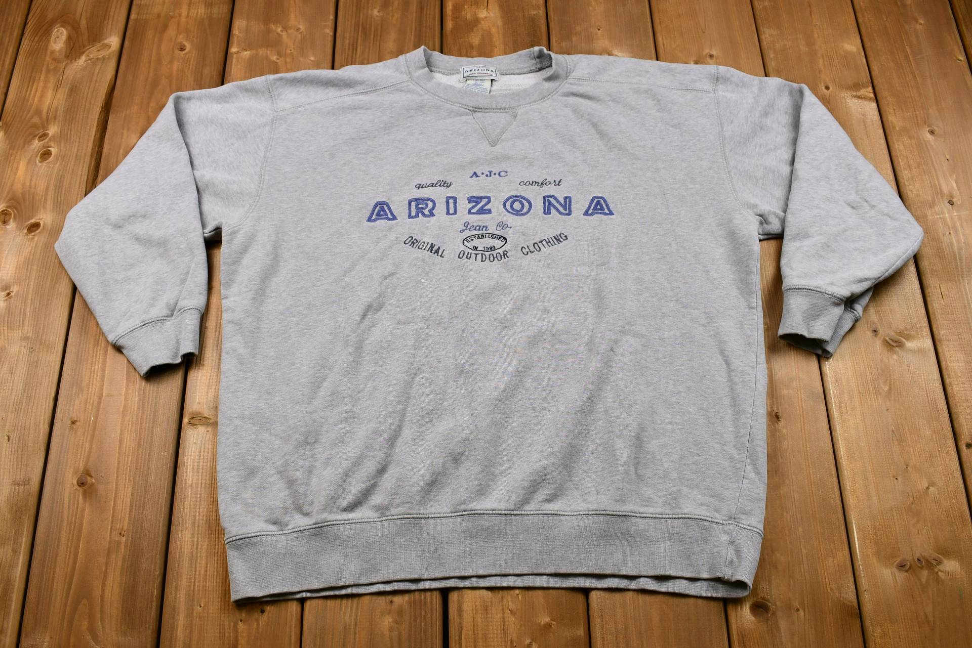 Vintage 1990Er Jahre Besticktes Arizona Crewneck Sweatshirt/90Er Streetwear Mode Urlaubs-T-Shirt Reisen & Tourismus von Lostboysvintage