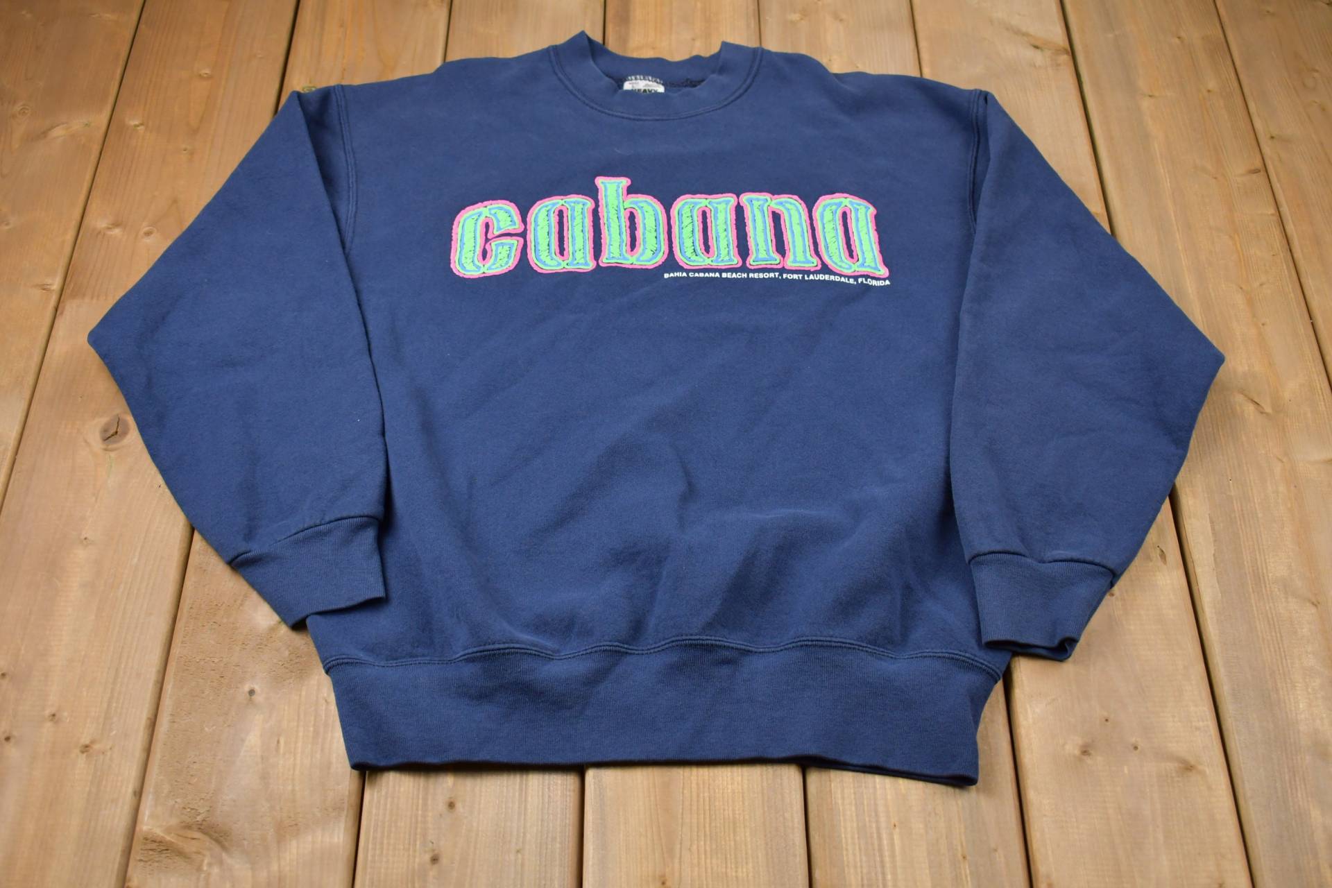 Vintage 1990Er Jahre Cabana Grafik Sweatshirt Mit Rundhalsausschnitt/Souvenir Athleisure Streetwear Made in Usa von Lostboysvintage