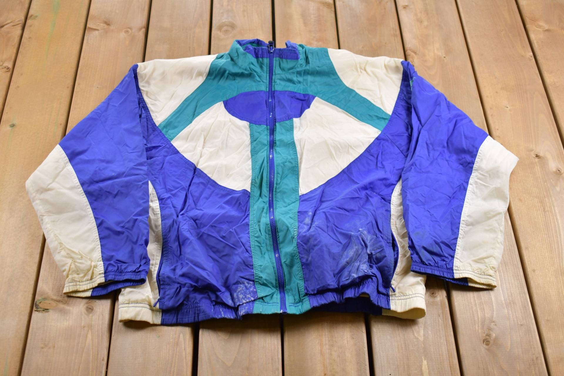 Vintage 1990Er Jahre Color Block Nike Windbreaker Jacke/90Er Athletisch Frühling Sommer Sportbekleidung Streetwear Athleisure von Lostboysvintage