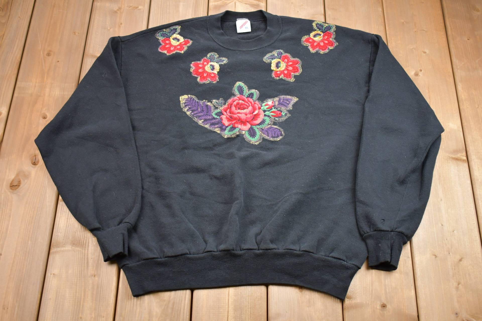 Vintage 1990Er Floral Made in Usa Crewneck Sweatshirt/90Er Souvenir Athleisure Streetwear Florale Grafik von Lostboysvintage