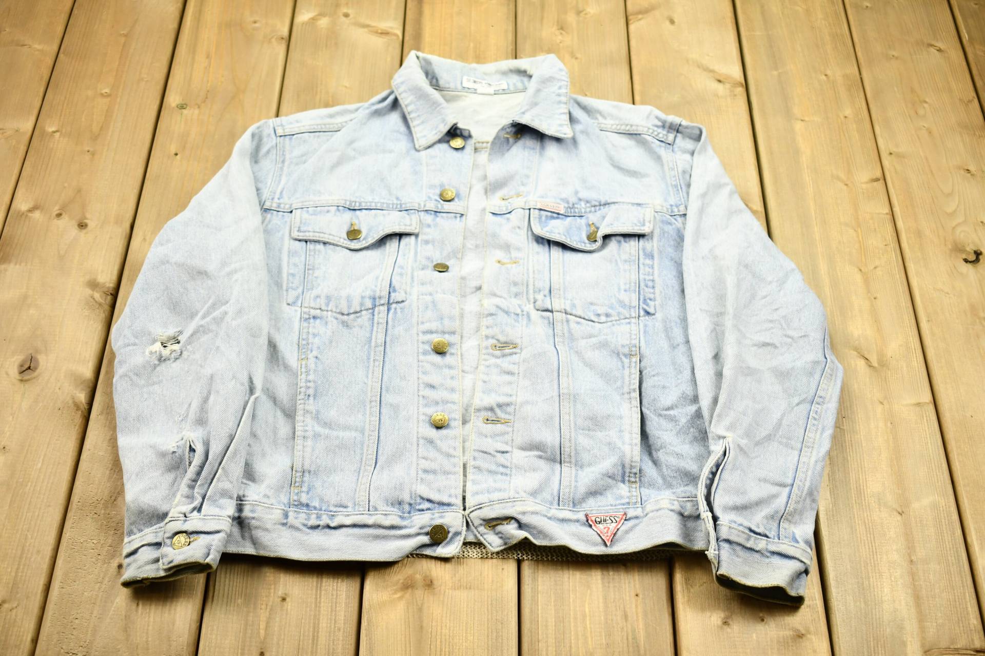 Vintage 1990Er Jahre Georges Marciano Guess Denim Jeansjacke/streetwear Herbst Oberbekleidung Made in Usa von Lostboysvintage