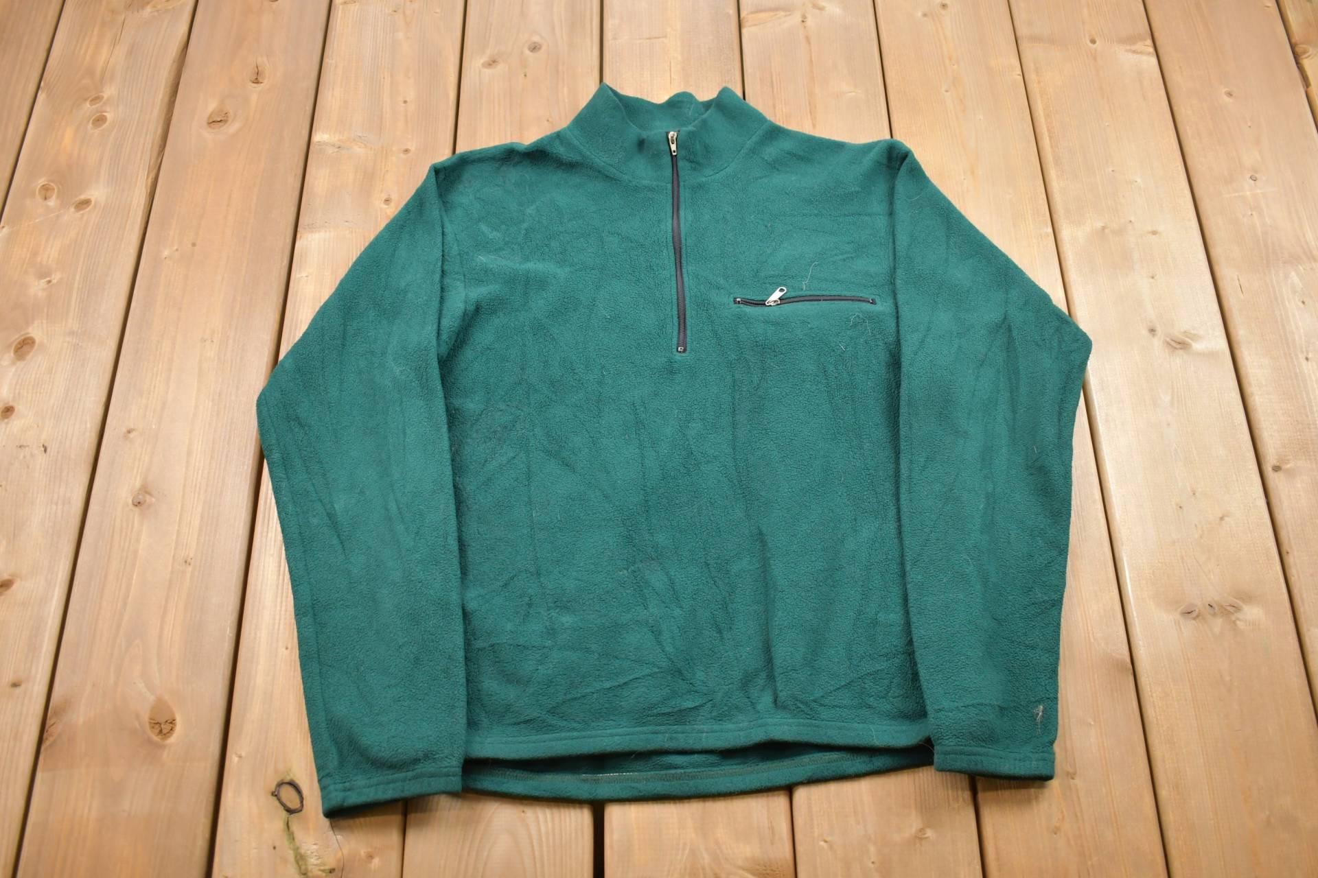 Vintage 1990Er Jahre Rei Quarter Zip Fleece Pullover/Made in Usa Sportkleidung 90Er Rundhals Outdoor Outfit Streetwear Athleisure Wandern von Lostboysvintage