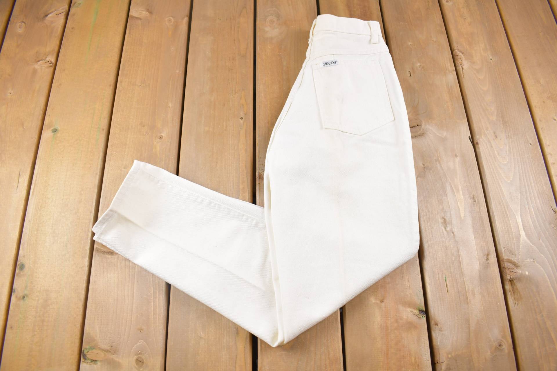 Vintage 1990Er Sasson Weiße Jeans 24 X 28/Made in Usa Damen American Streetwear Fashion Hose von Lostboysvintage