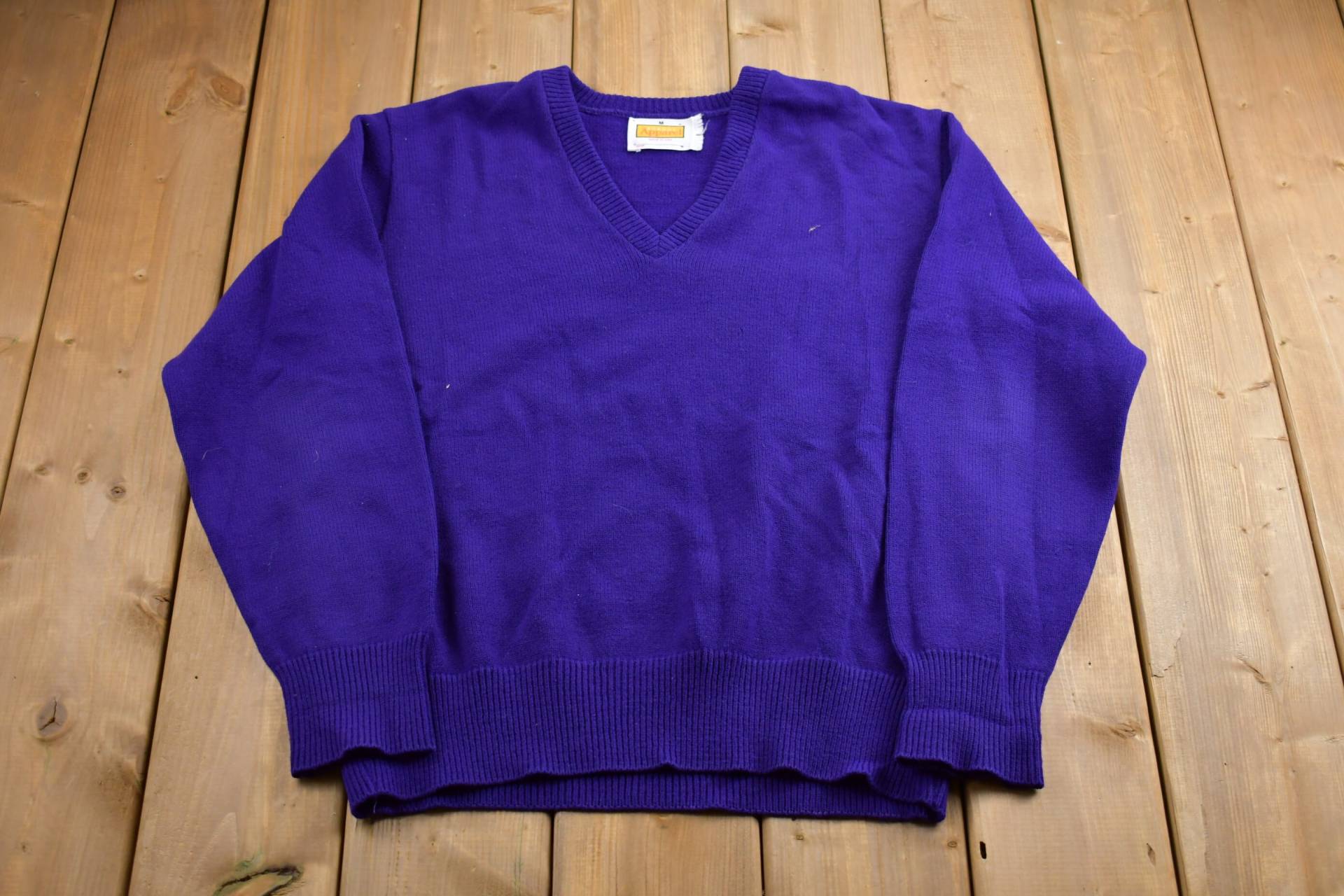 Vintage 1990Er Schulbekleidung Strickpullover/90Er Jahre Rundhalsausschnitt Musterpullover Outdoor Handgestrickt Pullover Made in Usa von Lostboysvintage