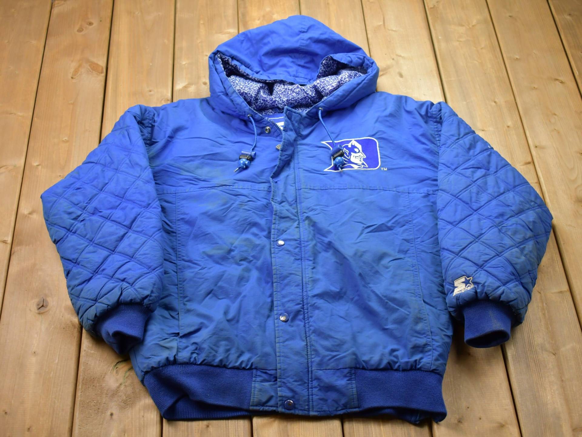 Vintage 1990Er Starter Jacke Mit Durchgehendem Reißverschluss/Steppjacke Sportbekleidung Bestickte von Lostboysvintage