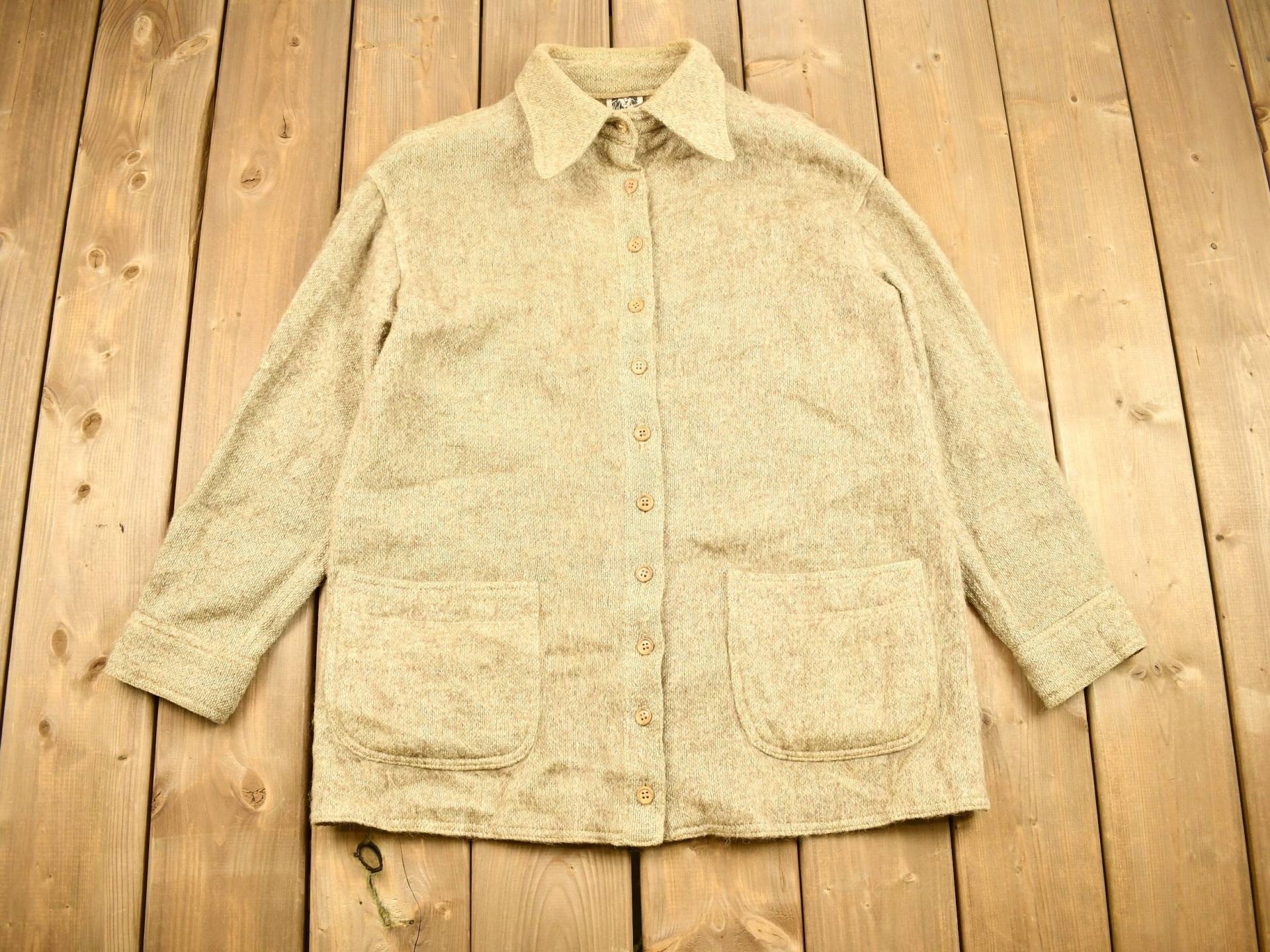 Vintage 1990Er Anne Klein Button Up Shirt/Beige Freizeitshirt Formelles Damen von Lostboysvintage