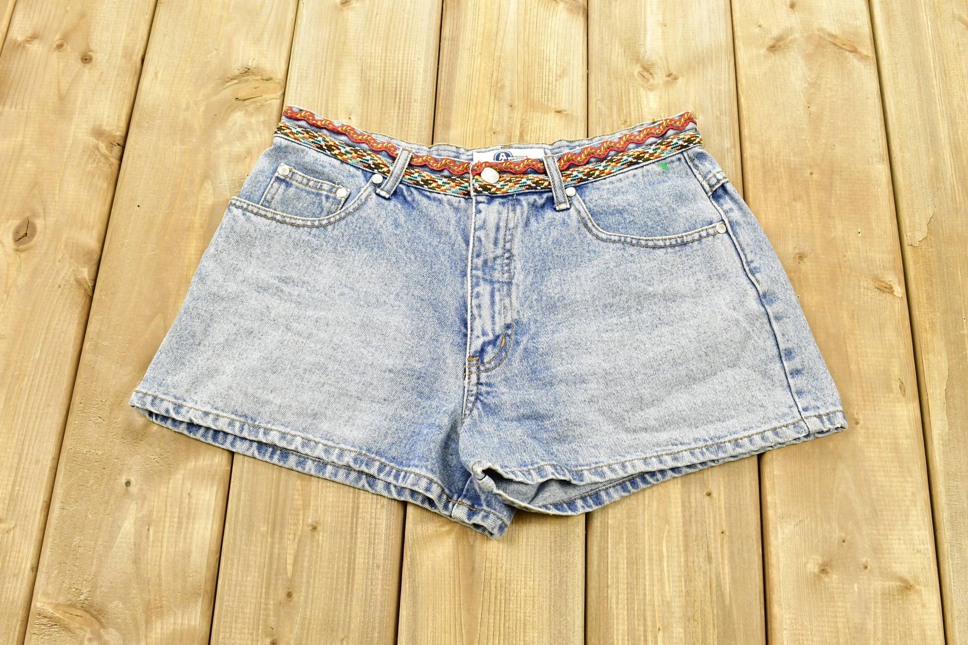 Vintage 1990Er Jahre Arizona Jean Company Damen Jeansshorts Größe 9/90Er Streetwear Aztekenshorts Gürtelshorts Jorts von Lostboysvintage