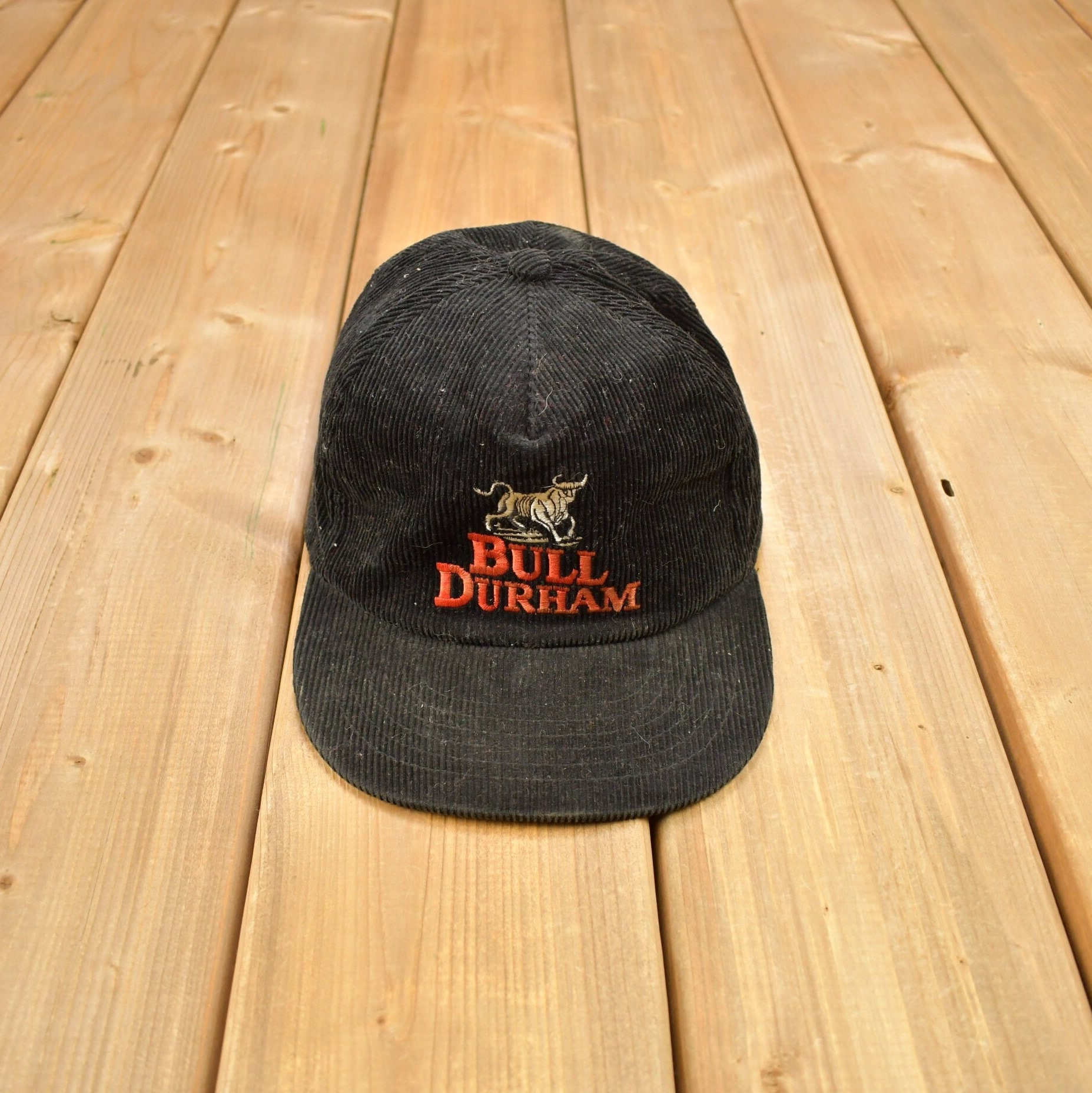 Vintage 1990S Bull Durham Cord Snap Back Hat/Osfa 90Er Jahre Snapback Souvenir Cap Bestickt von Lostboysvintage