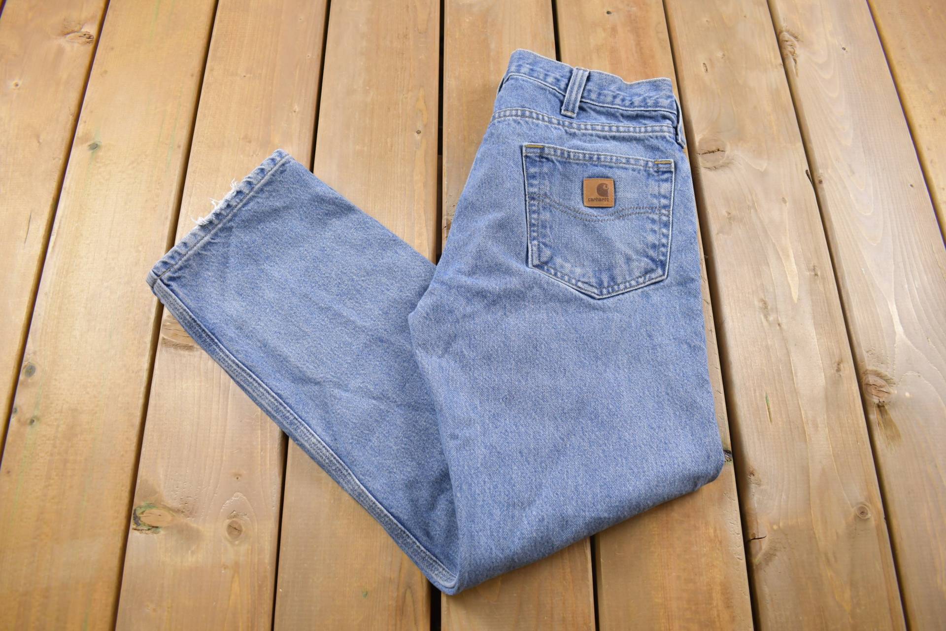 Vintage 1990Er Carhartt Jeanshose Größe 32 X 29/90Er Hose Hype Distressed Workwear von Lostboysvintage