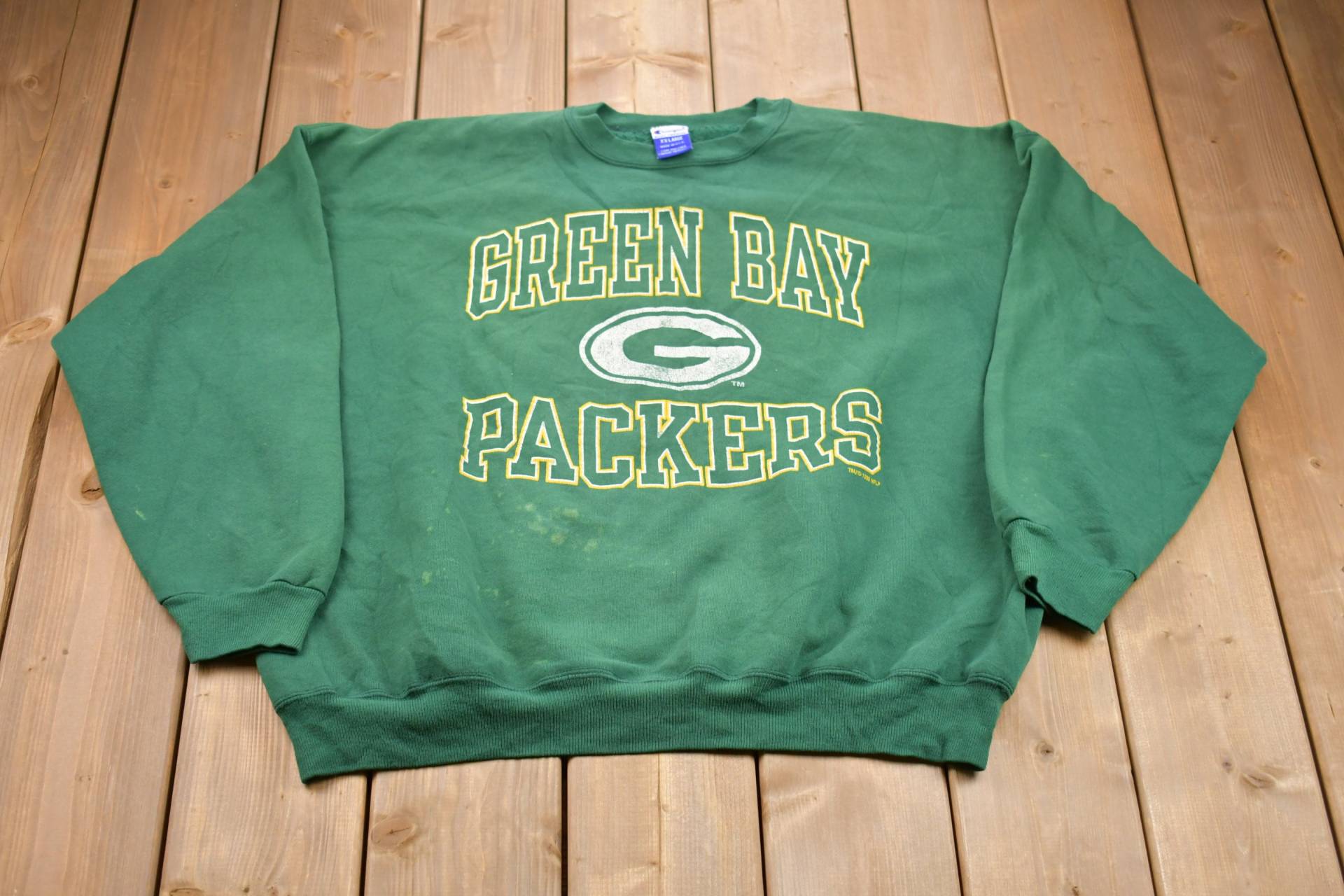 Vintage 1990S Champion Green Bay Packers Nfl Grafik Sweatshirt Mit Rundhalsausschnitt/90S Crewneck Souvenir Athleisure Made in Usa von Lostboysvintage