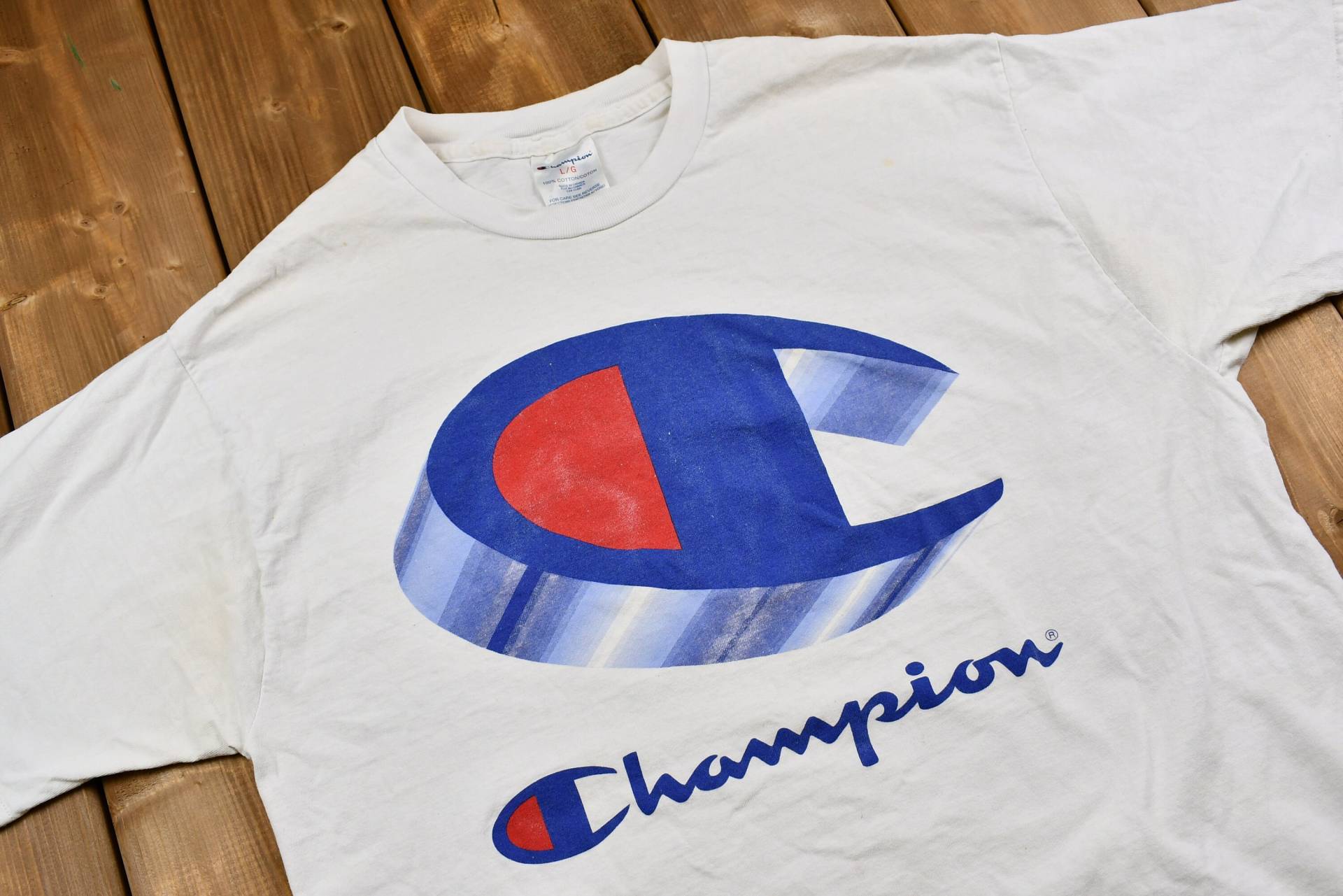 Vintage 1990S Champion Logo T-Shirt/Made in Canada 90S Streetwear Retro Style von Lostboysvintage