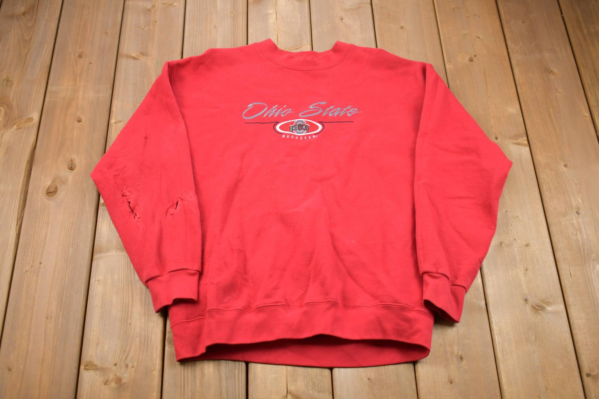 Vintage 1990Er Jahre University Of Ohio State Buckeyes Collegiate Crewneck/Sweatshirt Bestickt Ncaa Sportbekleidung Athleisure von Lostboysvintage