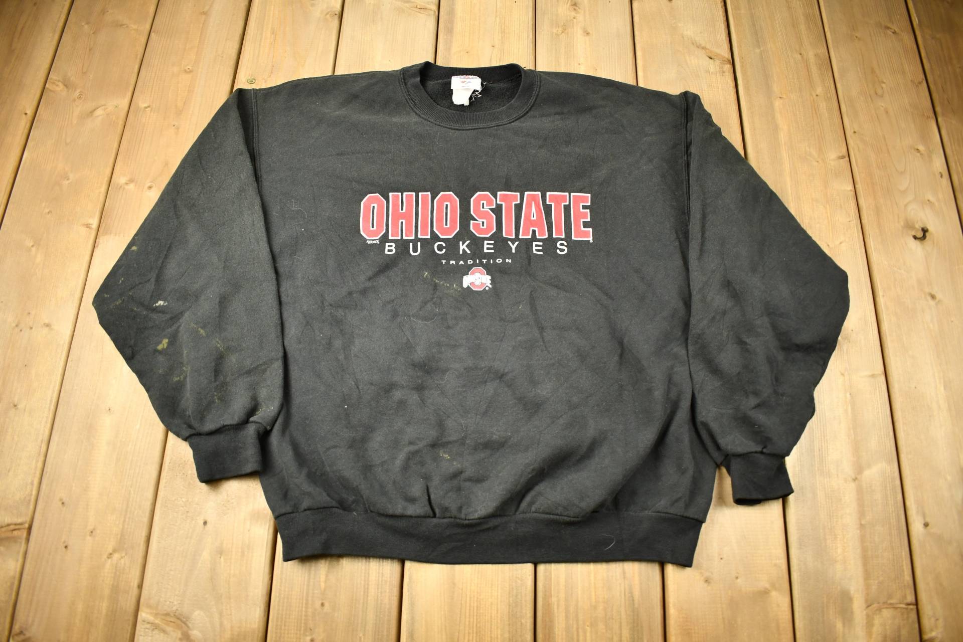 Vintage 1990Er Jahre University Of Ohio State Buckeyes Collegiate Crewneck/Ncaa Sweatshirt Sportbekleidung Americana Pullover von Lostboysvintage
