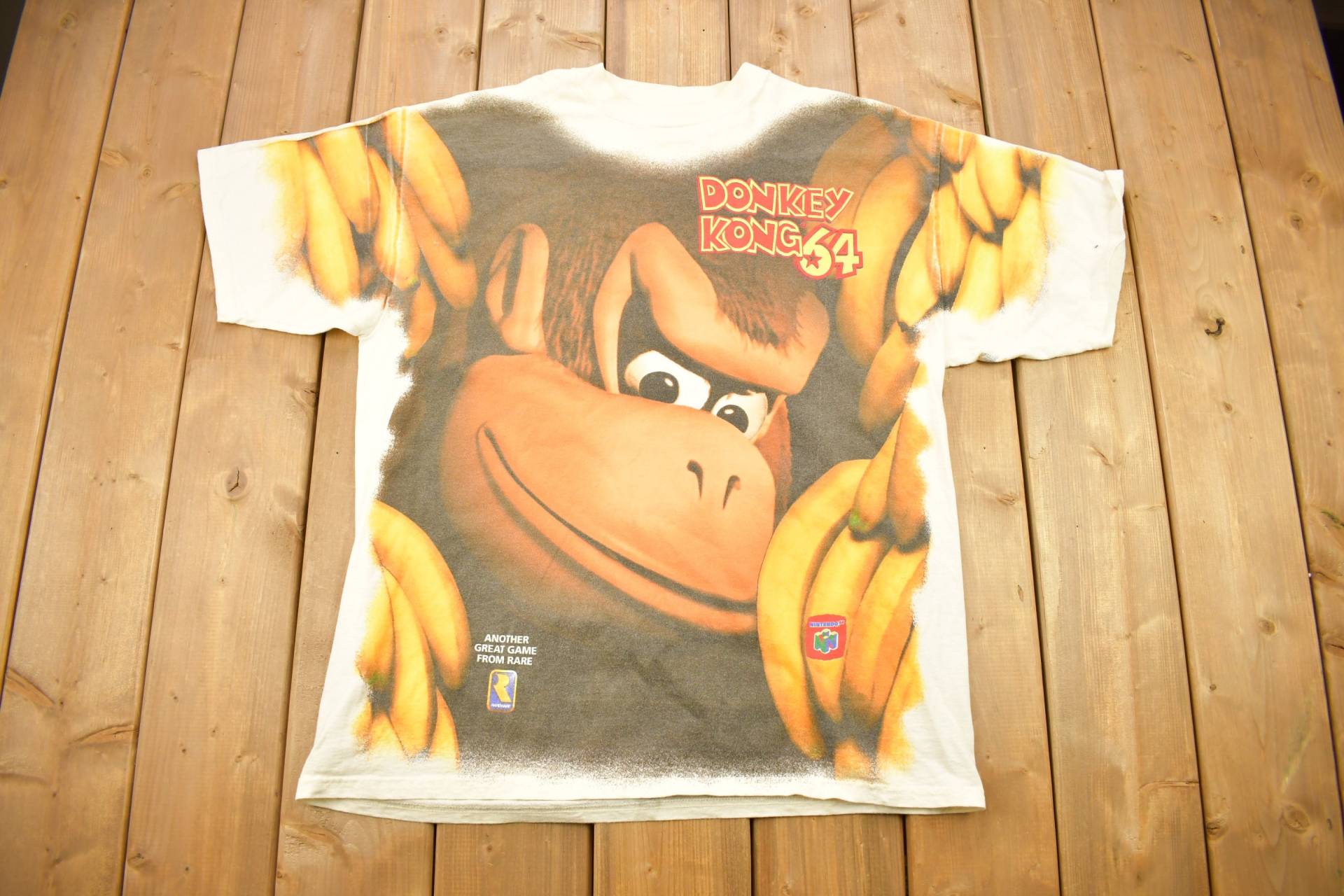 Vintage 1990S Donkey Kong 64 T-Shirt All Over Print Nintendo/Made in Usa Rare Premium von Lostboysvintage