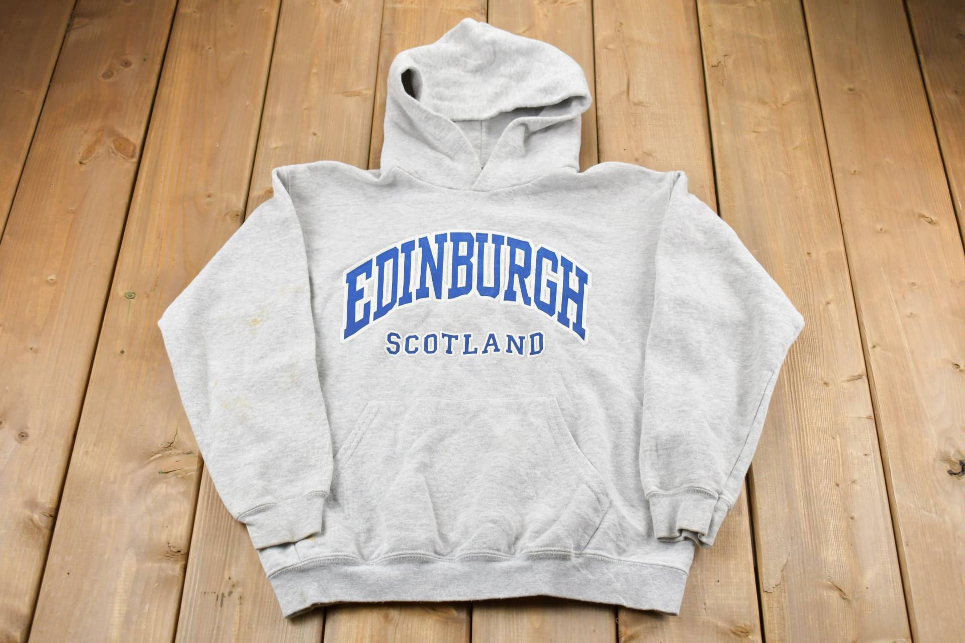 Vintage 1990Er Kinder Edinburgh Schottland Sweatshirt/90Er Jahre Hoodie Souvenir Athleisure Streetwear Reisen Und Tourismus von Lostboysvintage