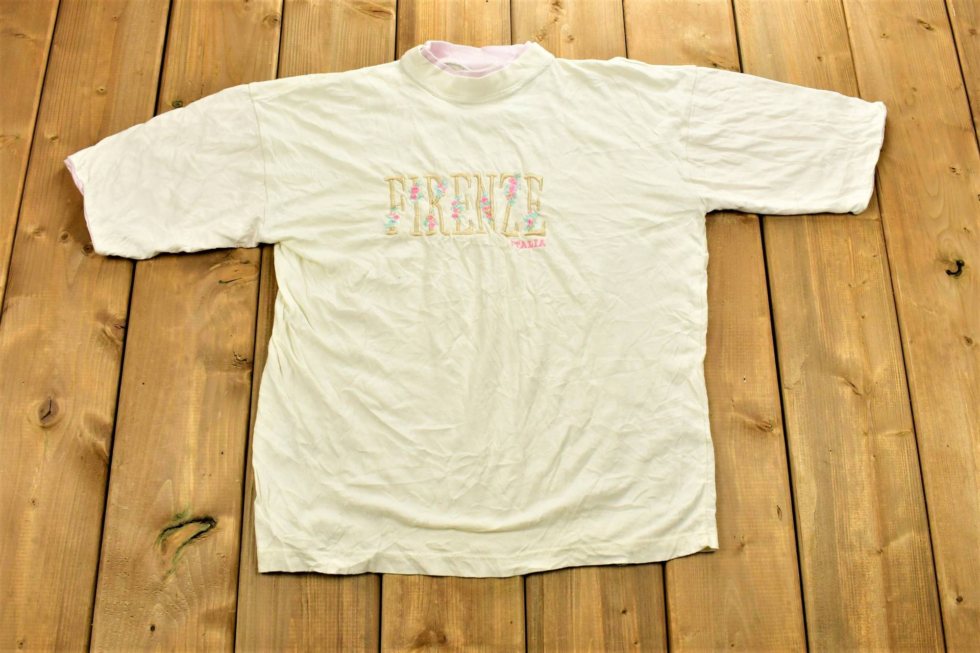 Vintage 1990S Firenze Italy T-Shirt/Lagenlook 80Er 90Er Streetwear Fashion Urlaubs-T-Shirt Travel & von Lostboysvintage