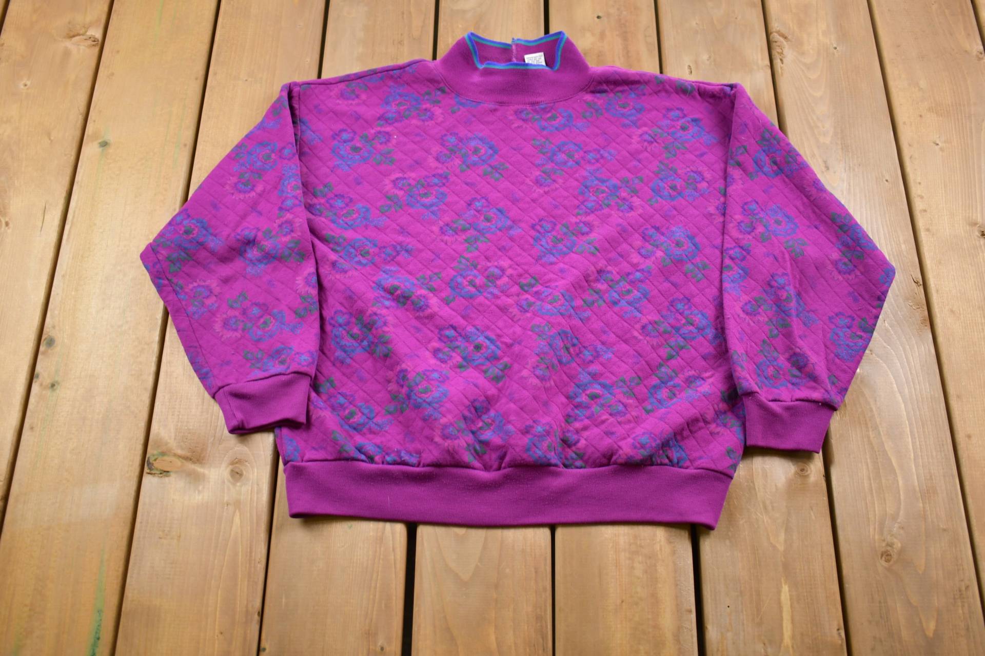 Vintage 1990Er Gitano All Over Print Strickpullover/90Er Rollkragenpullover Muster Bunt Sweatshirt Abstraktes von Lostboysvintage