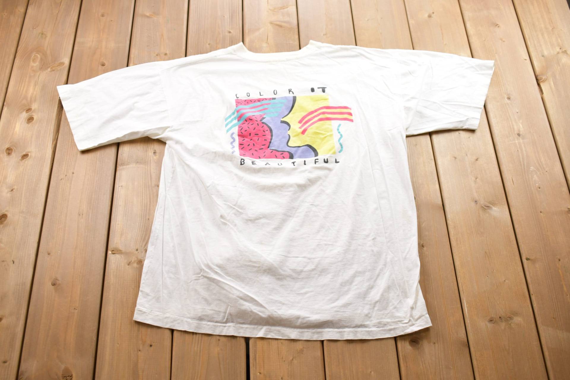 Vintage 1990Er Goldwell Grafik T-Shirt/80Er 90Er Jahre Streetwear Retro Style Single Stitch Made in Usa von Lostboysvintage