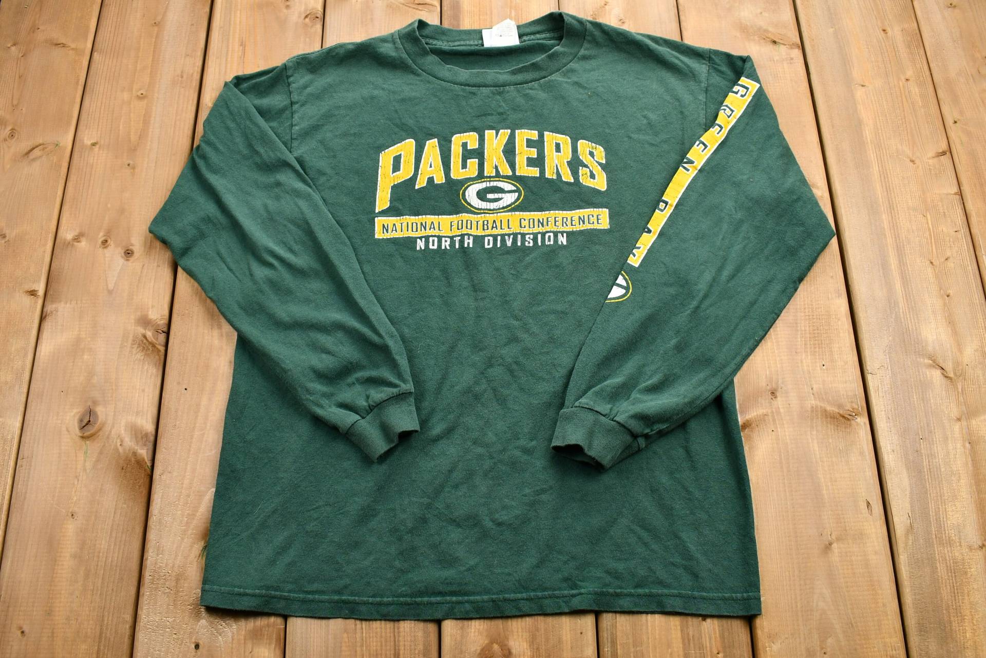 Vintage 1990Er Jahre Green Bay Packers Langarm-T-Shirt/Nfl 90Er Streetwear Athleisure Sportbekleidung von Lostboysvintage