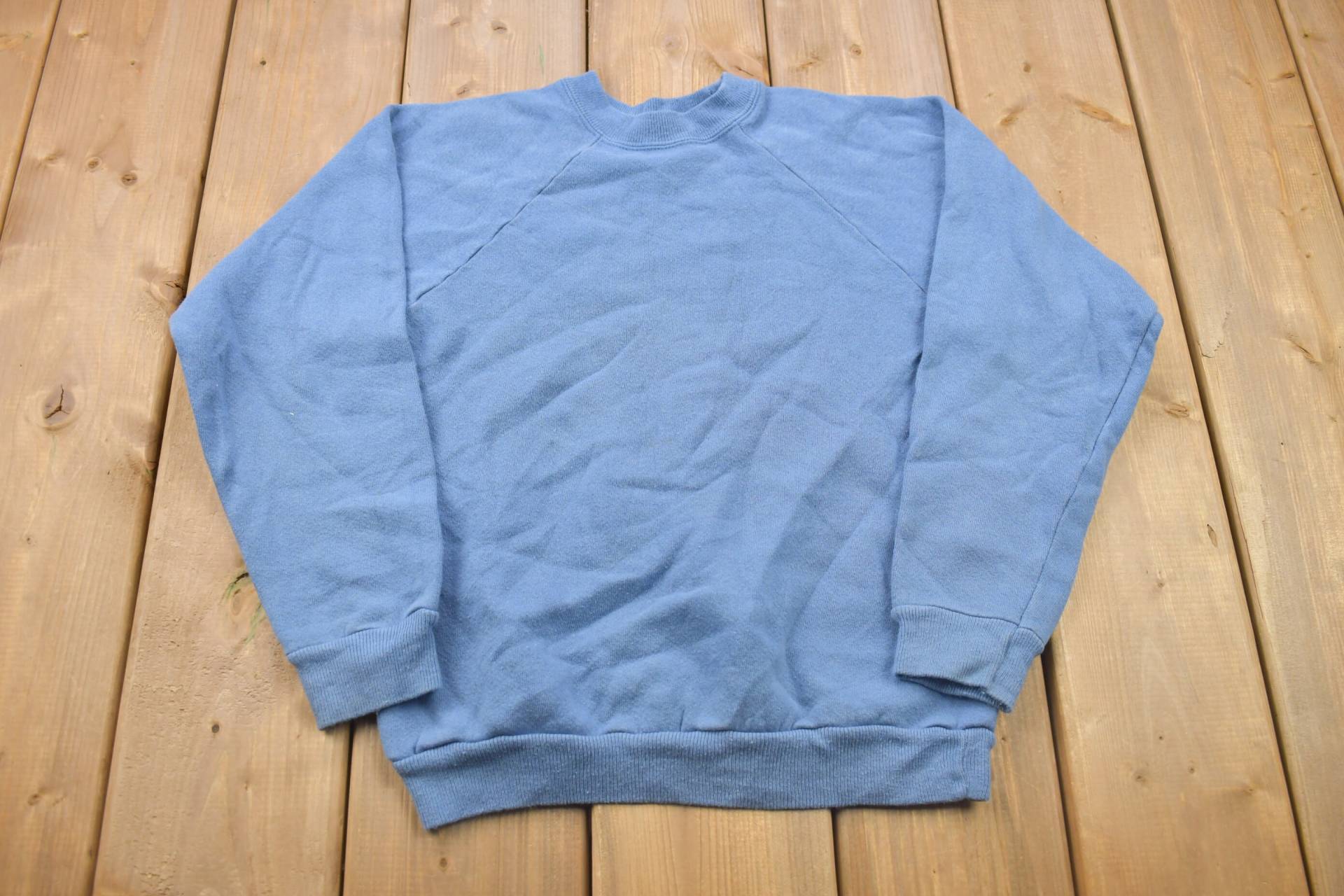 Vintage 1990S Hanes Blank Sweatshirt Mit Rundhalsausschnitt/90S Crewneck Frauen Essential Streetwear von Lostboysvintage