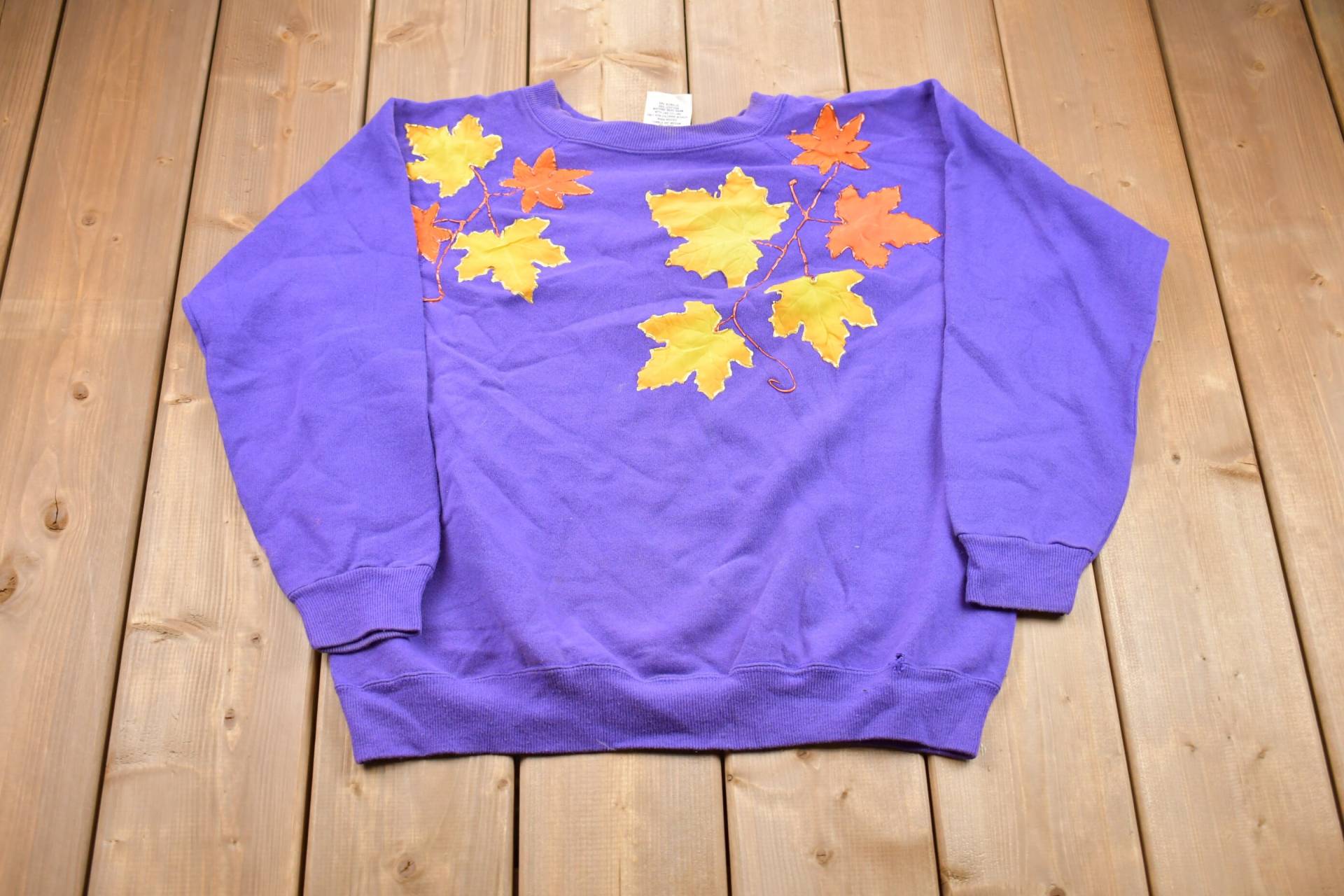 Vintage 1990Er Hanes Her Way Leaves Grafik Crewneck Sweatshirt/90Er Souvenir Athleisure Streetwear Made in Usa Herbst von Lostboysvintage