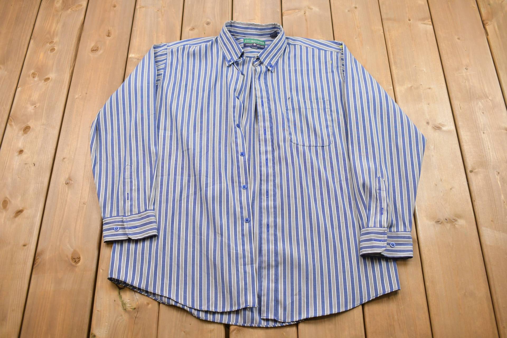 Vintage 1990S J.d Cristopher Button Up Dress Shirt/Flanell Casual Wear Arbeitskleidung Gemusterte Bluse von Lostboysvintage