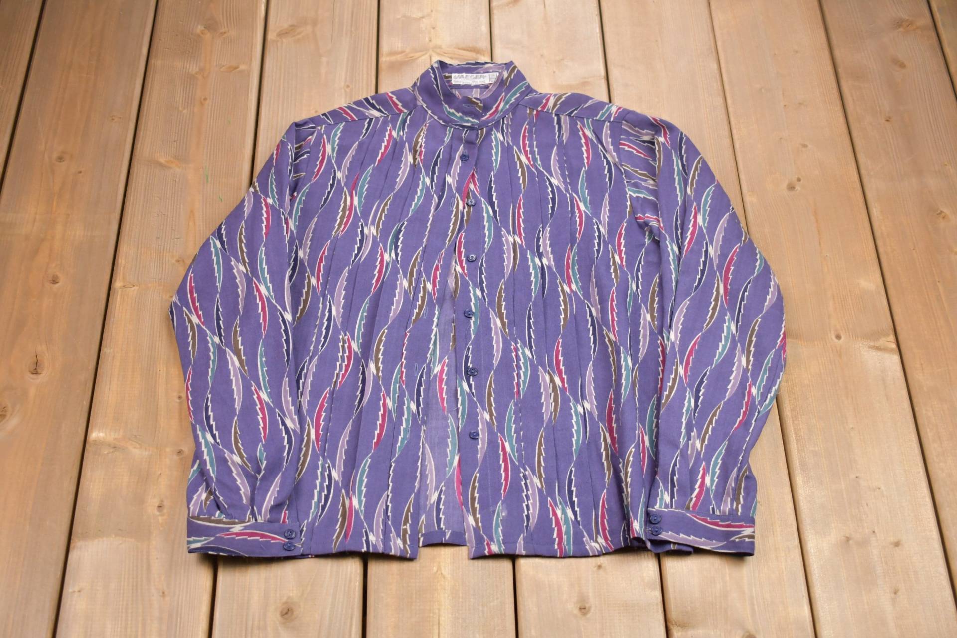 Vintage 1990Er Jaeger London Button Up Shirt/80Er Jahre Mottoparty Flanell Freizeitkleidung Muster von Lostboysvintage