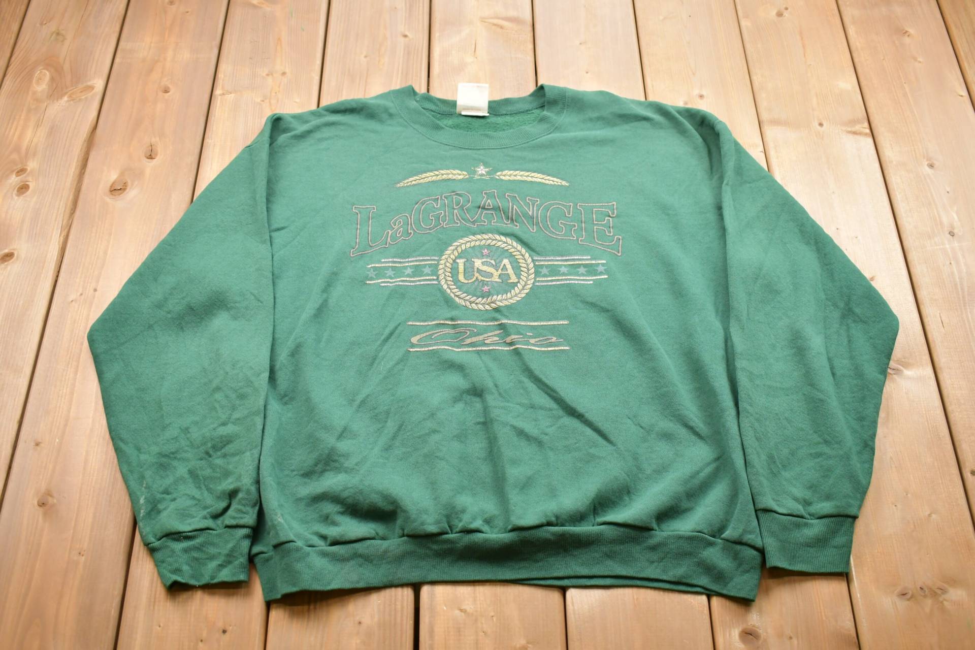 Vintage 1990Er Usa La Grange Crewneck Sweatshirt/90Er Souvenir Athleisure Streetwear Reisen Und Tourismus von Lostboysvintage