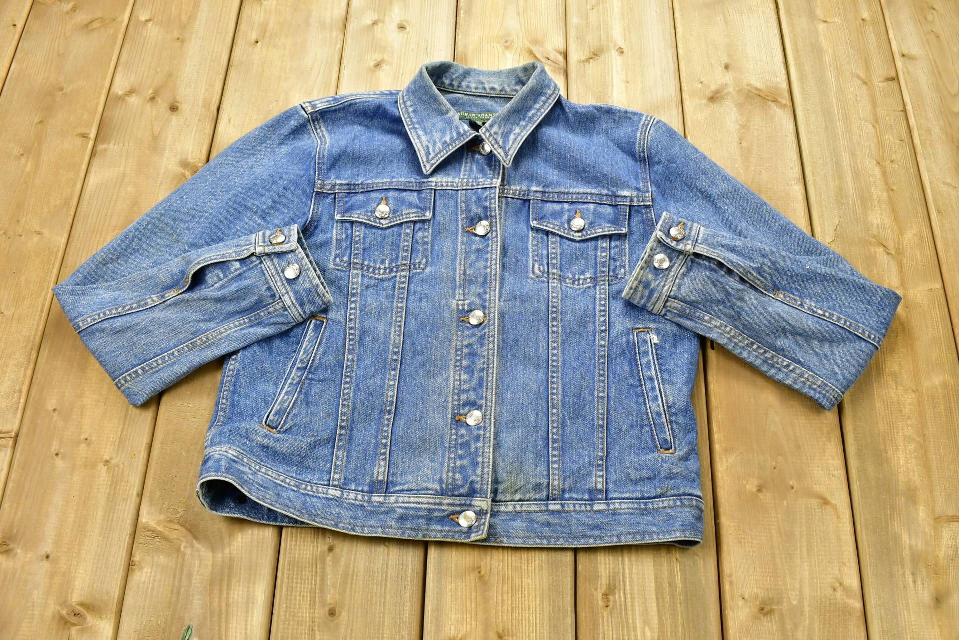 Vintage 1990Er Lauren Ralph Denim Damen Jeansjacke/streetwear Herbst Oberbekleidung Herbstjacke Polo von Lostboysvintage