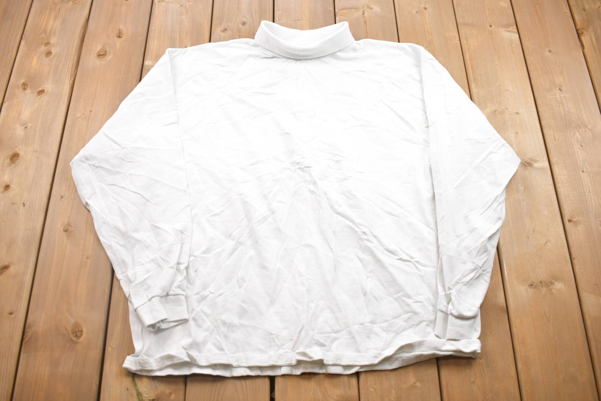 Vintage 1990S Lee Blank Rollkragen Sweatshirt Mit Rundhalsausschnitt/90S Crewneck Made in Usa Essential Streetwear von Lostboysvintage